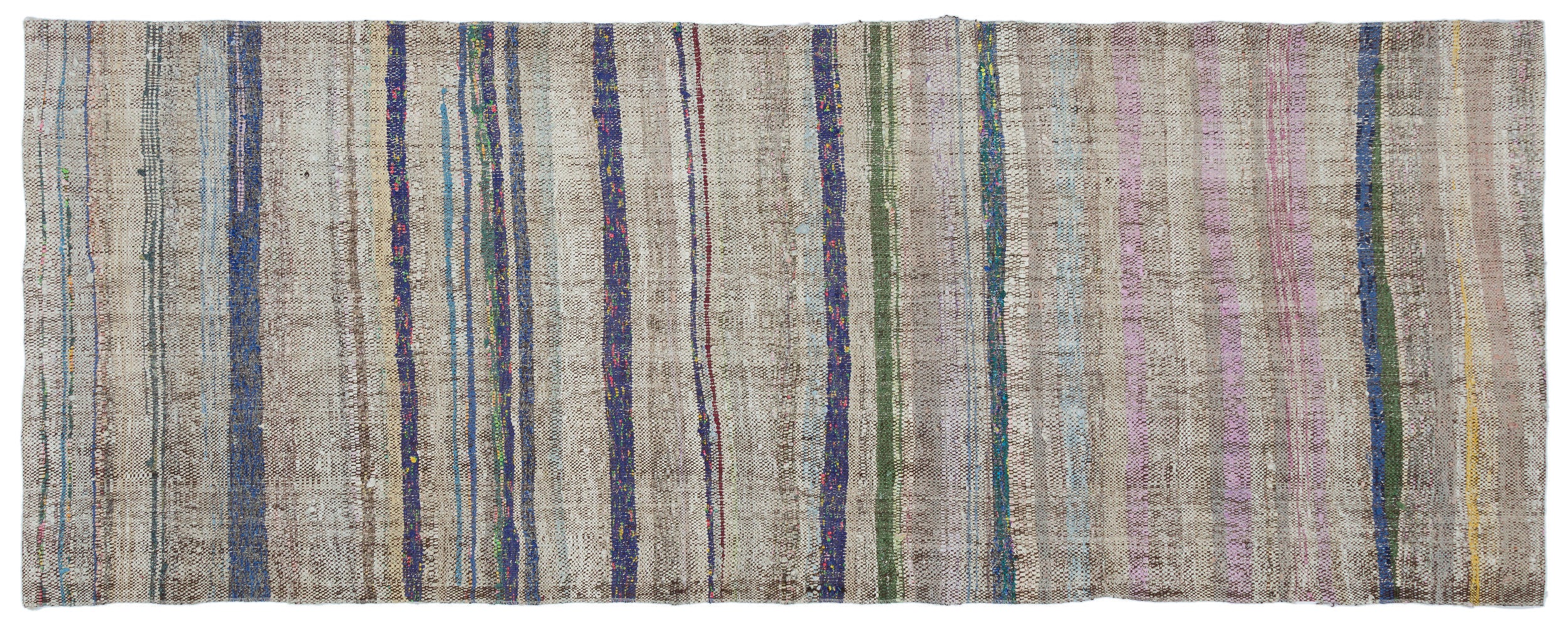 Chaput Over Dyed Kilim Rug 3'5'' x 8'12'' ft 104 x 274 cm