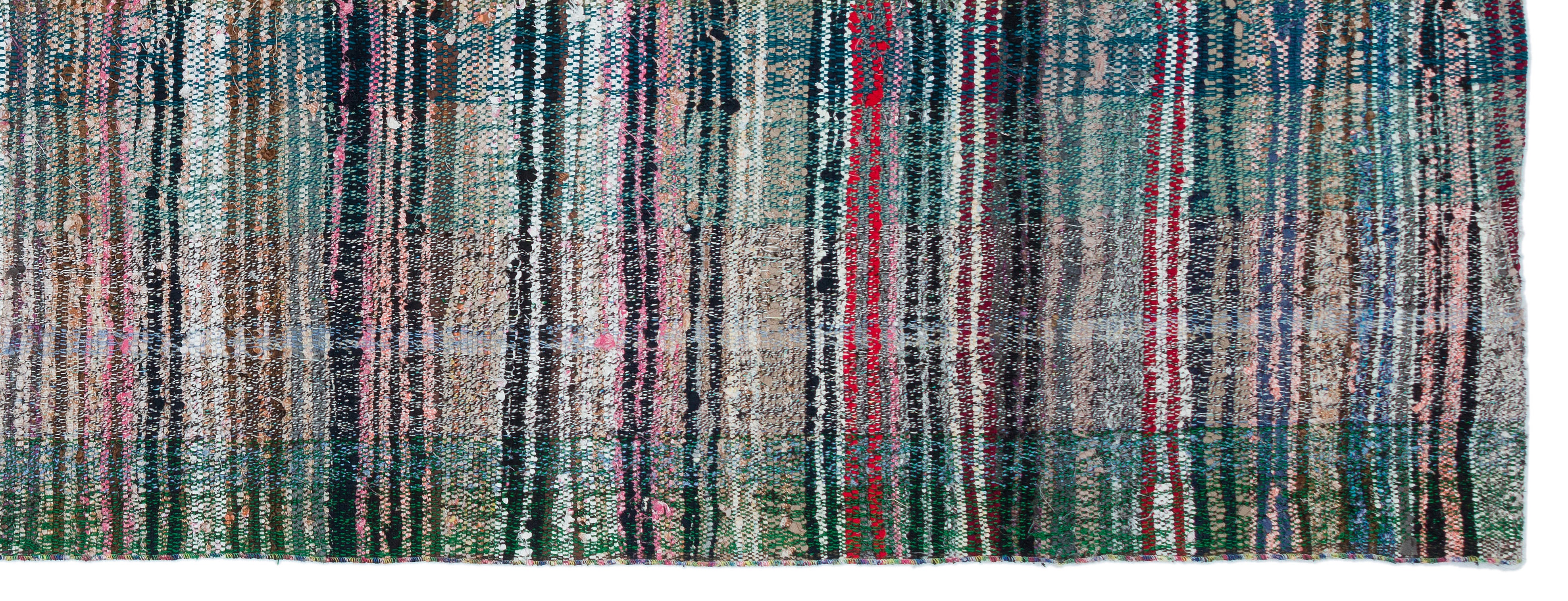 Chaput Over Dyed Kilim Rug 4'5'' x 11'9'' ft 135 x 357 cm