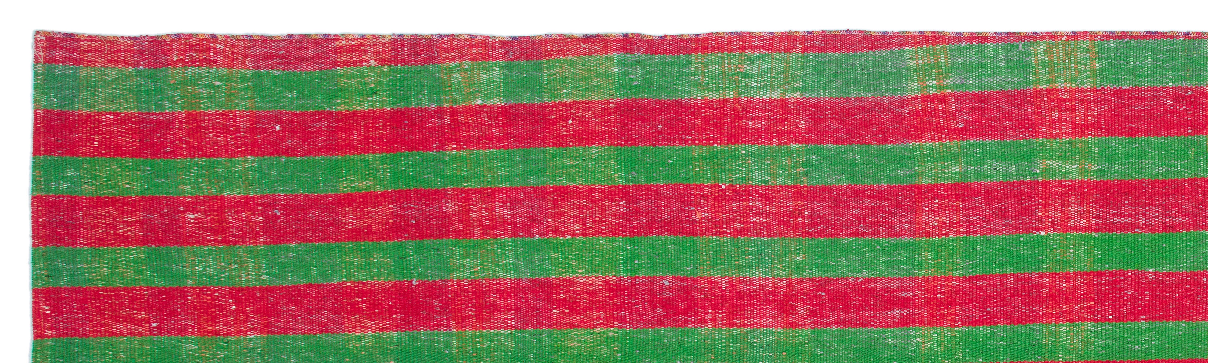 Chaput Over Dyed Kilim Rug 3'4'' x 11'11'' ft 101 x 363 cm