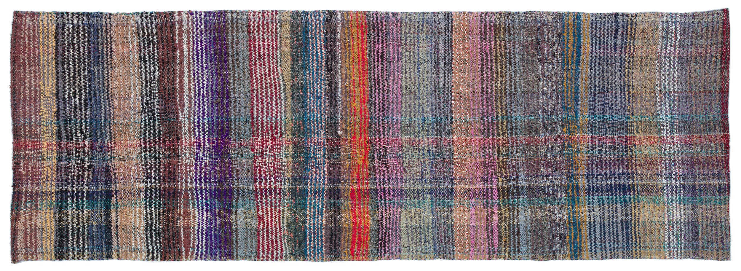 Chaput Over Dyed Kilim Rug 3'5'' x 10'2'' ft 105 x 310 cm