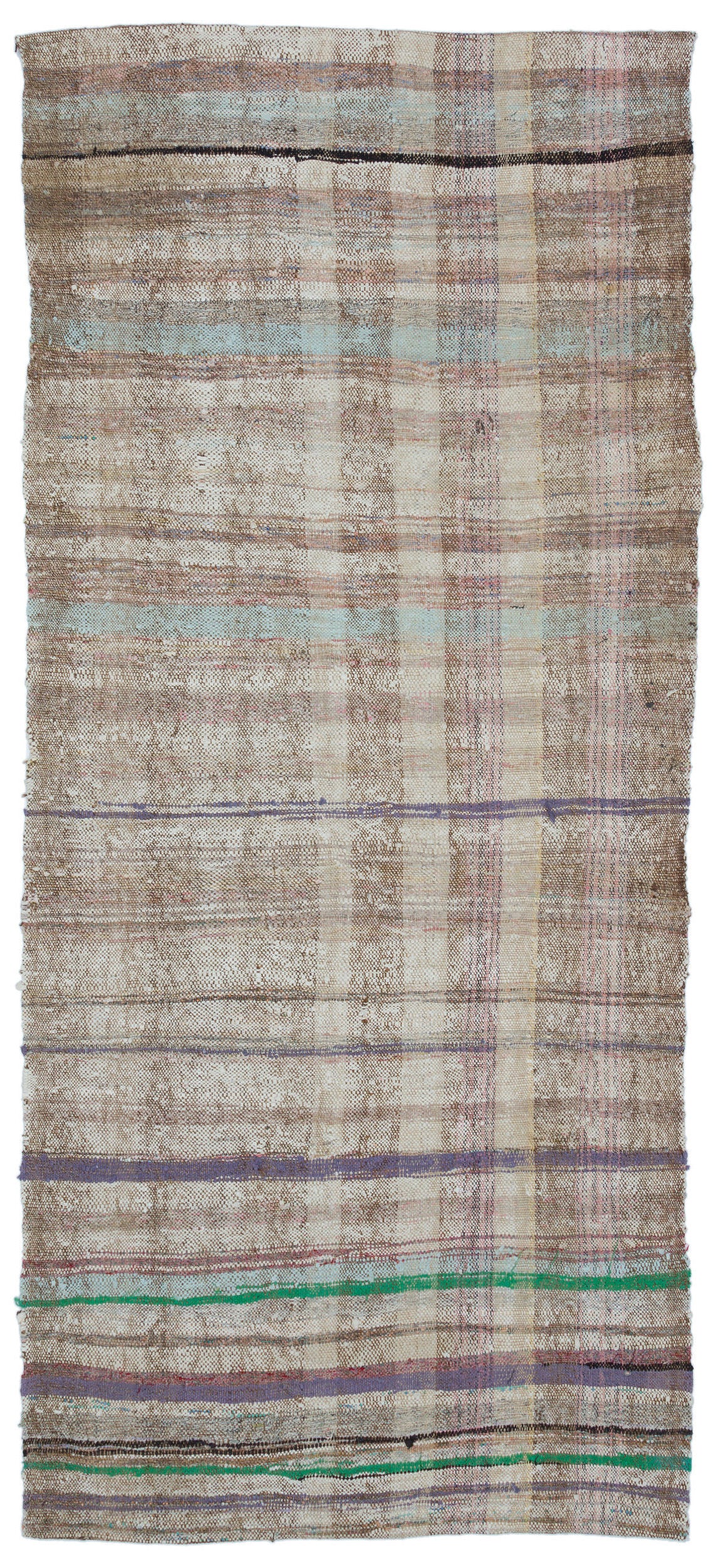 Chaput Over Dyed Kilim Rug 3'7'' x 7'11'' ft 110 x 242 cm