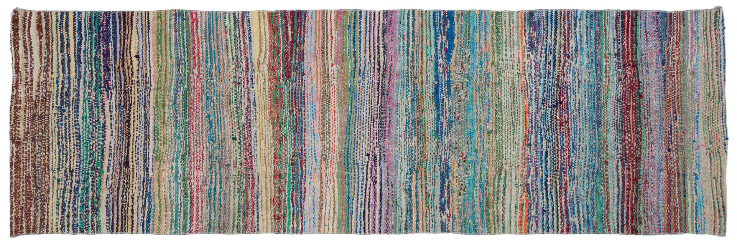 Chaput Over Dyed Kilim Rug 3'5'' x 10'11'' ft 104 x 334 cm