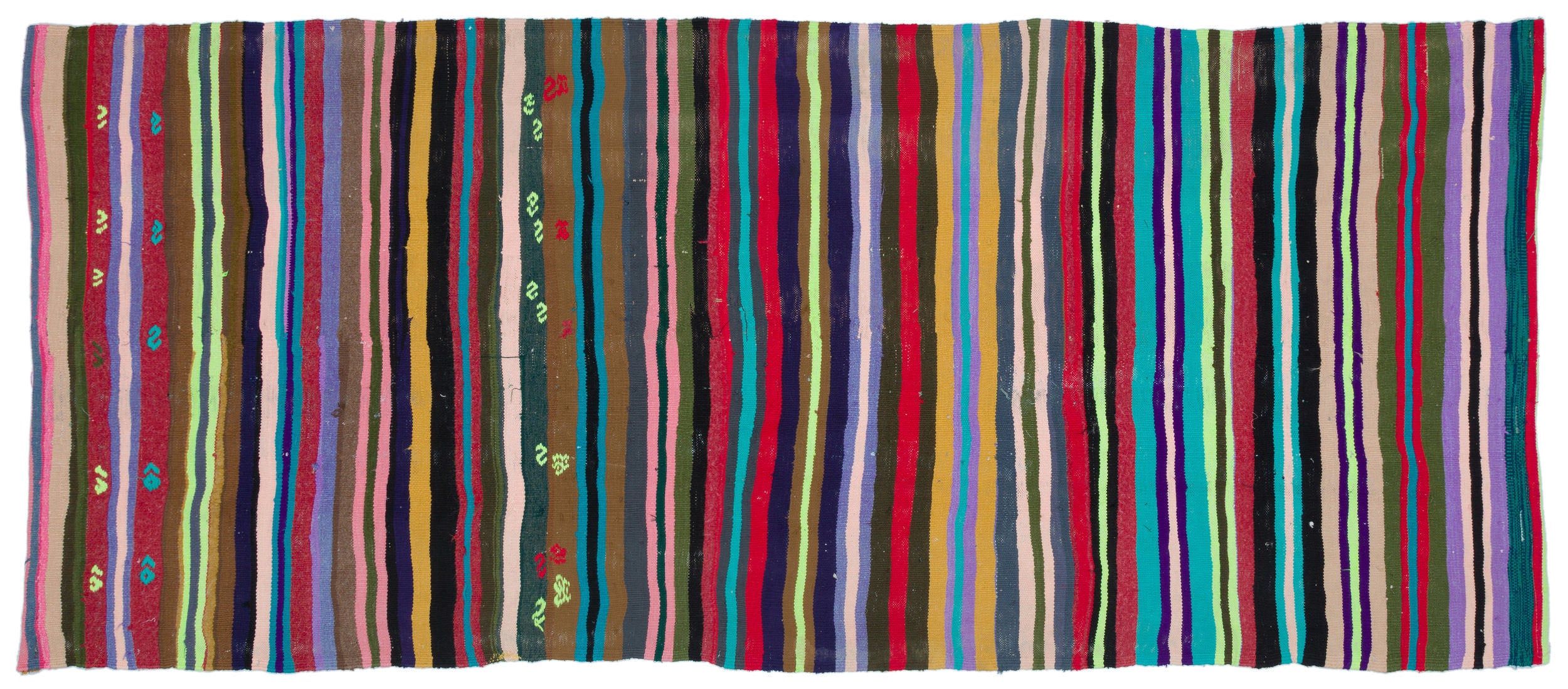 Chaput Over Dyed Kilim Rug 4'2'' x 9'10'' ft 126 x 300 cm