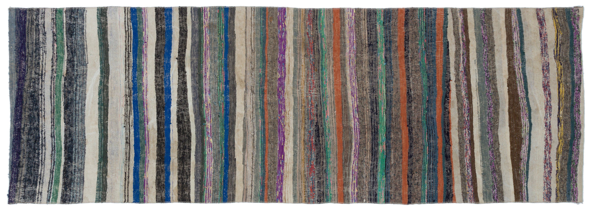 Chaput Over Dyed Kilim Rug 3'7'' x 9'10'' ft 108 x 300 cm