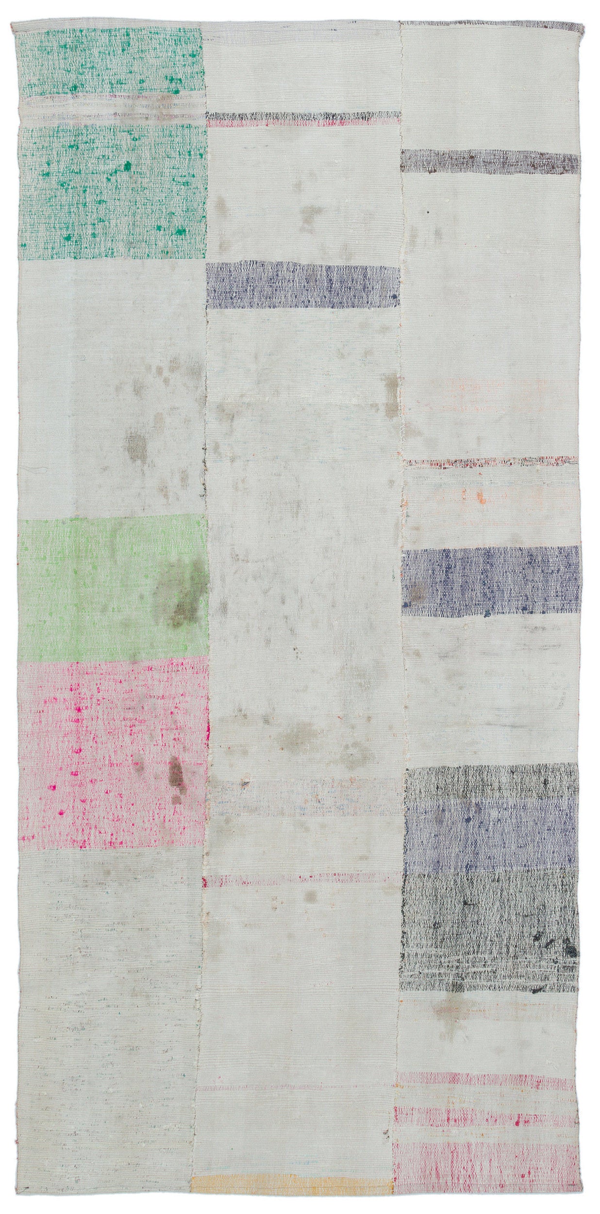 Chaput Over Dyed Kilim Rug 3'10'' x 8'3'' ft 116 x 251 cm