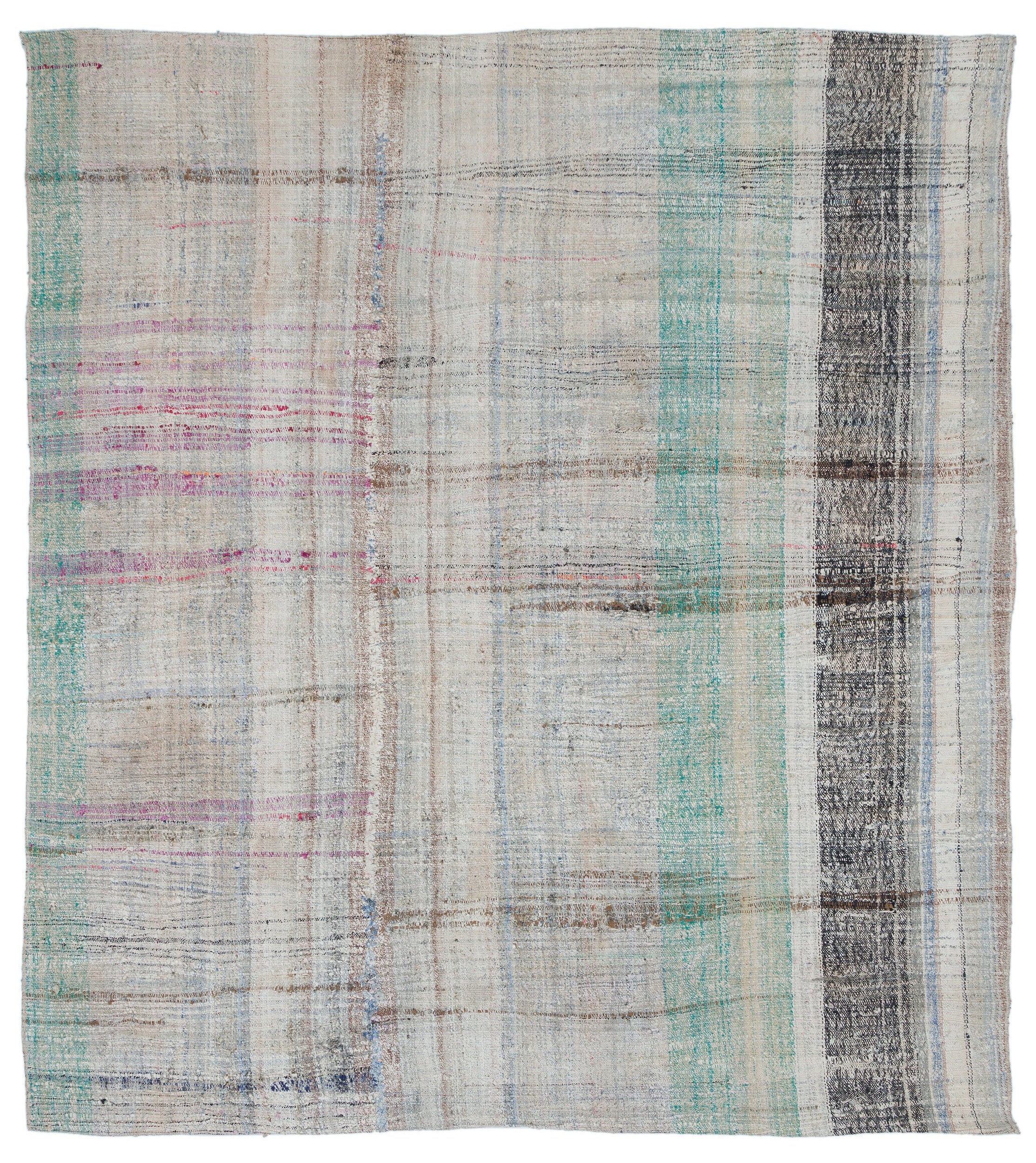Chaput Over Dyed Kilim Rug 5'8'' x 6'7'' ft 172 x 201 cm