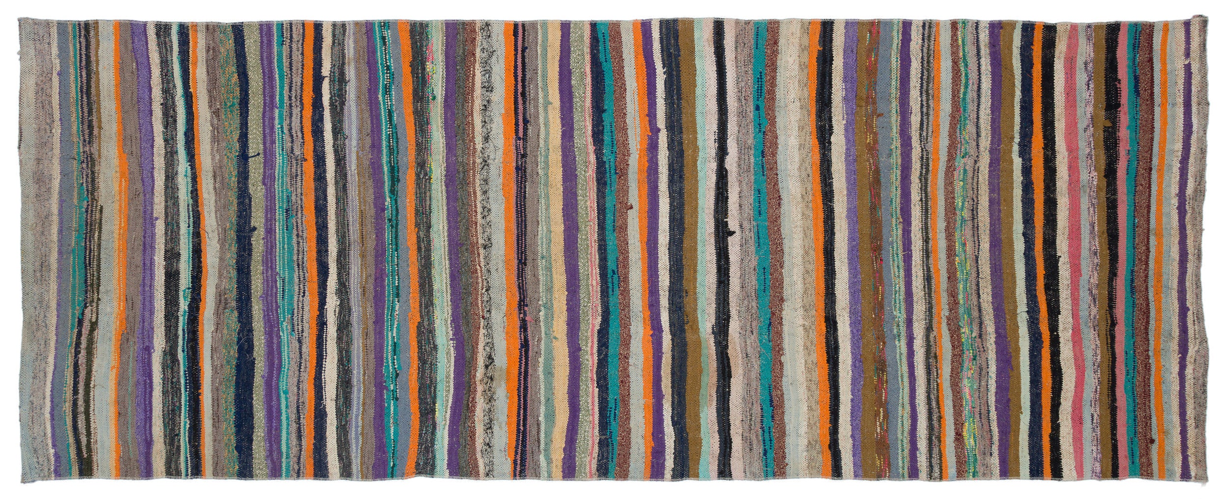 Chaput Over Dyed Kilim Rug 4'3'' x 11'2'' ft 130 x 340 cm