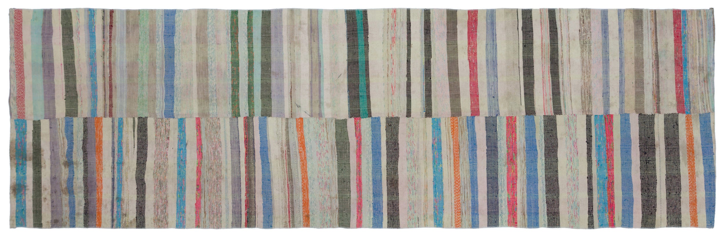 Chaput Over Dyed Kilim Rug 4'1'' x 13'2'' ft 124 x 401 cm