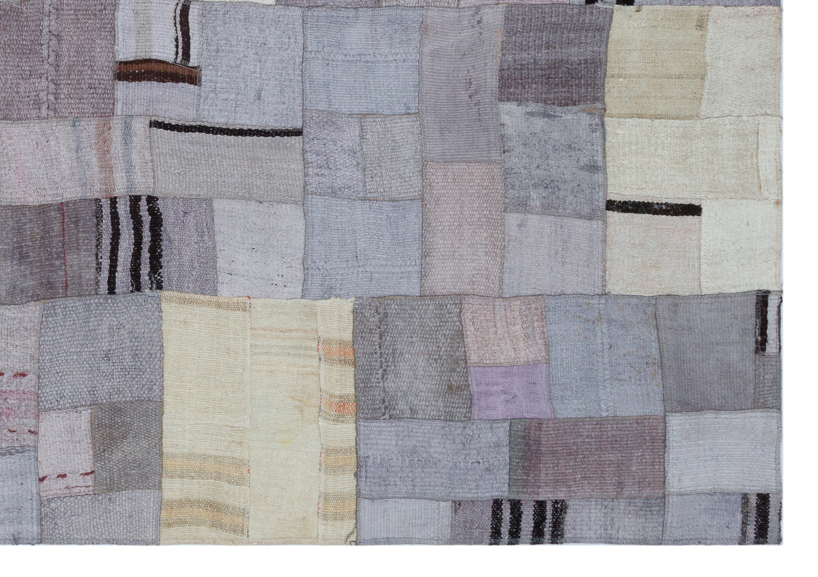 Hemp Over Dyed Kilim Patchwork Unique Rug 5'3'' x 7'7'' ft 160 x 230 cm