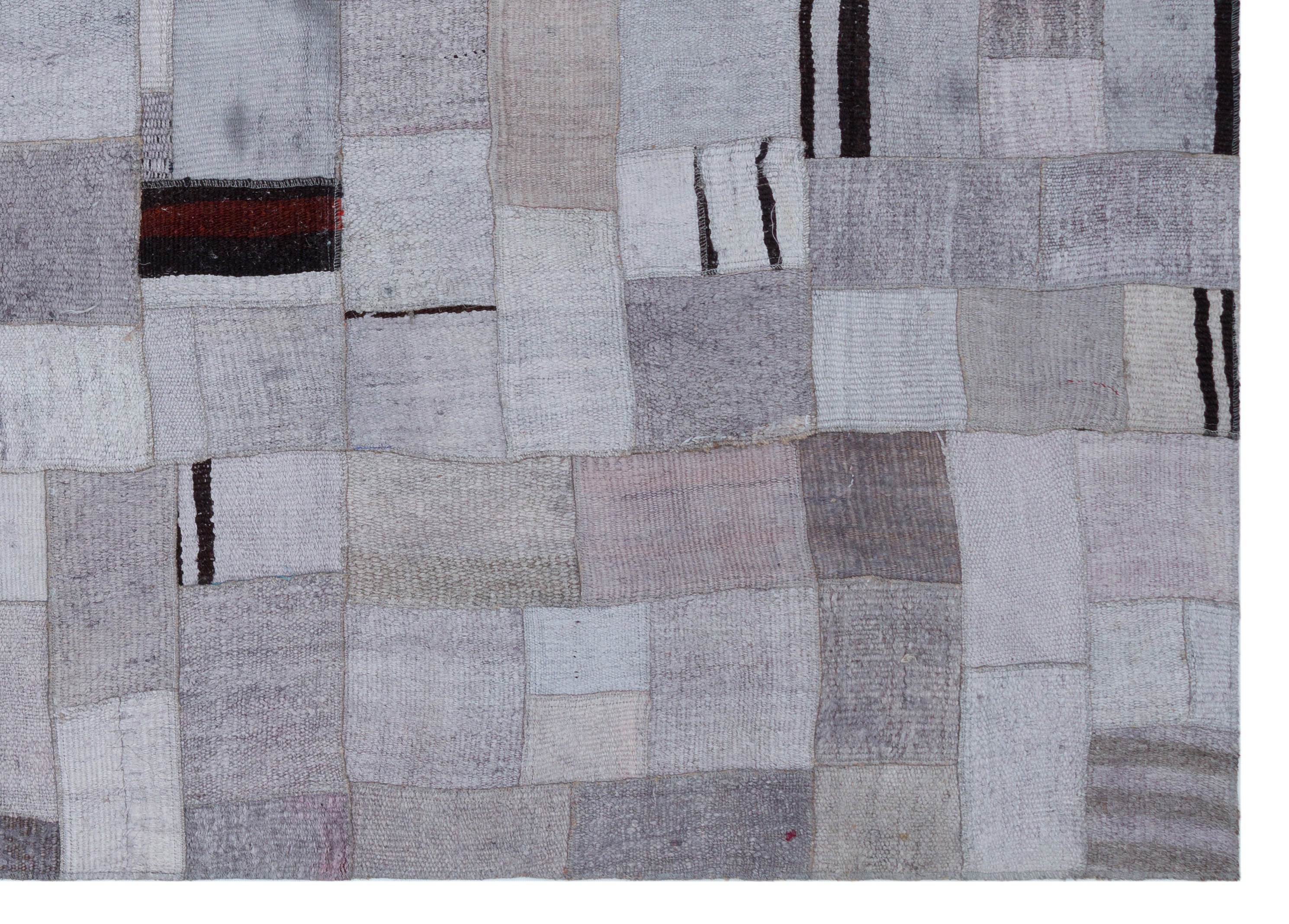 Hemp Over Dyed Kilim Patchwork Unique Rug 5'7'' x 7'10'' ft 170 x 240 cm