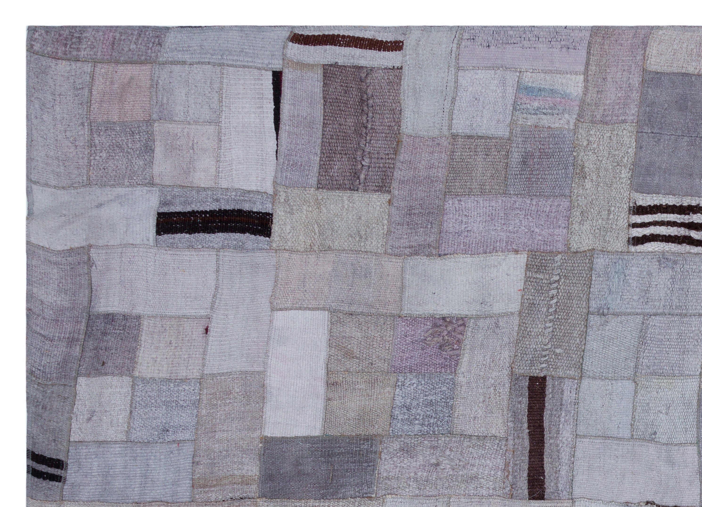 Hemp Over Dyed Kilim Patchwork Unique Rug 5'7'' x 7'9'' ft 170 x 237 cm