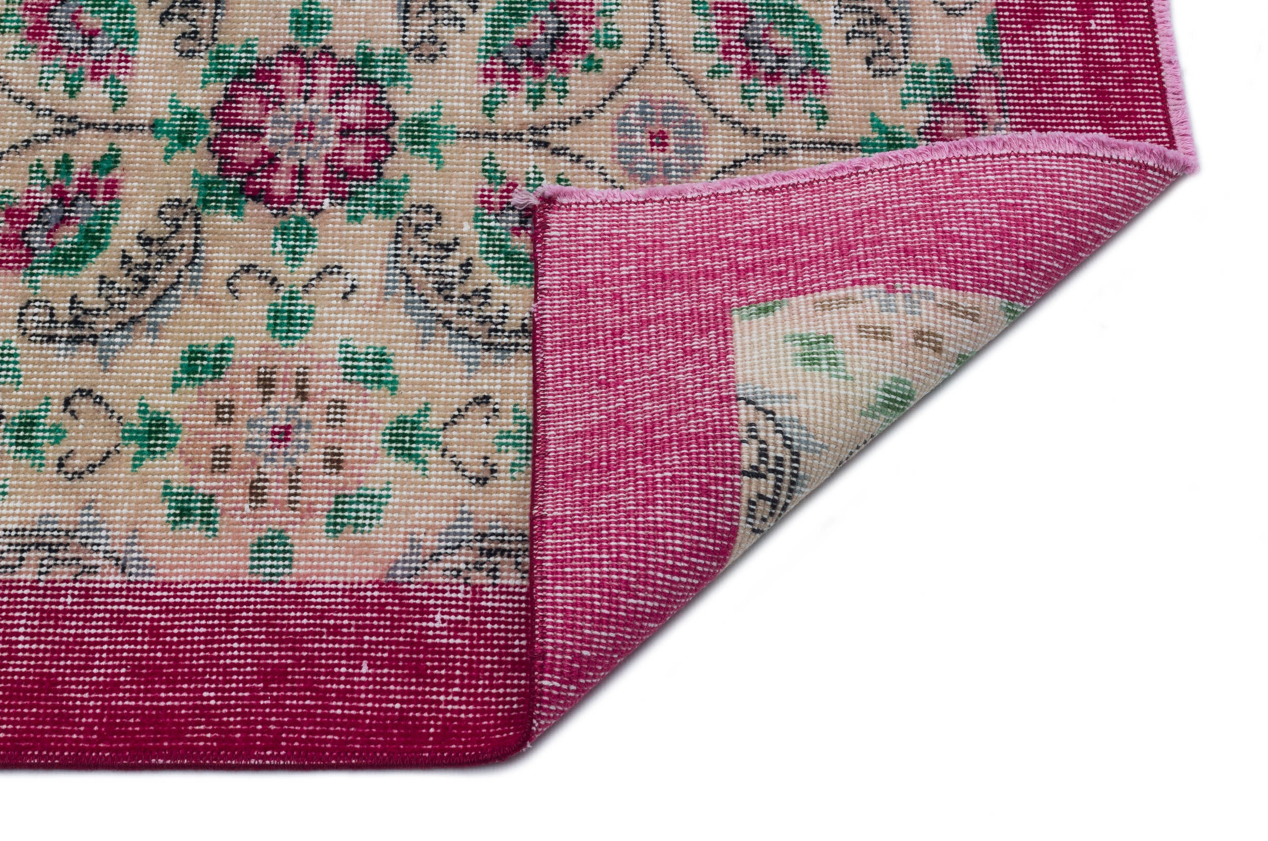 Naturel Over Dyed Vintage Rug 5'7'' x 9'5'' ft 171 x 287 cm