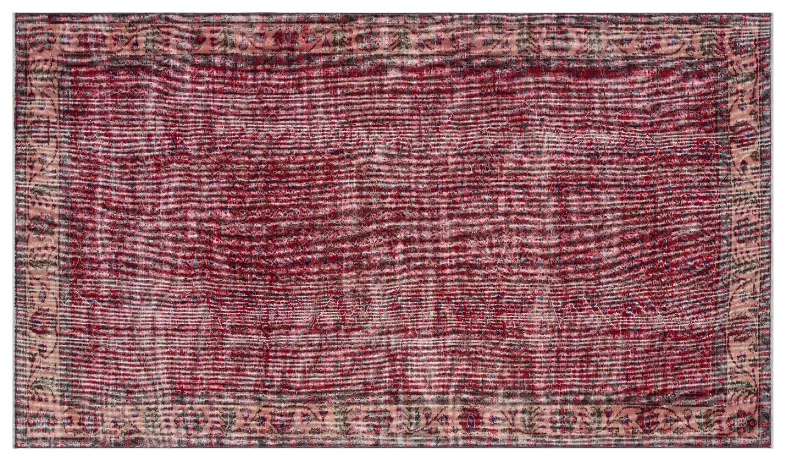 Naturel Over Dyed Vintage Rug 5'2'' x 9'1'' ft 158 x 277 cm