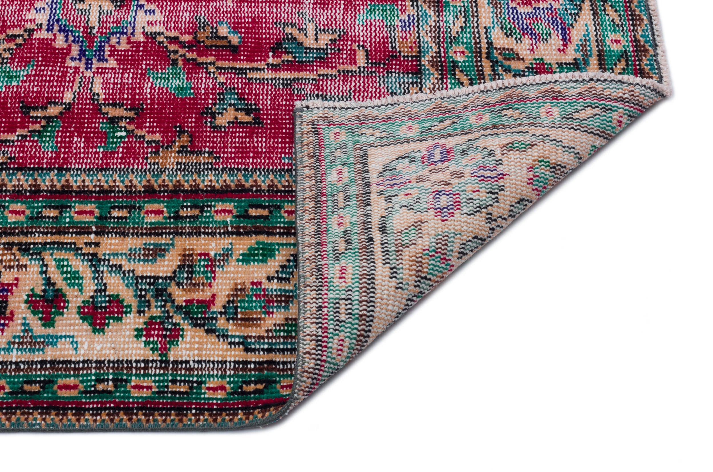 Naturel Over Dyed Vintage Rug 5'7'' x 9'9'' ft 170 x 298 cm