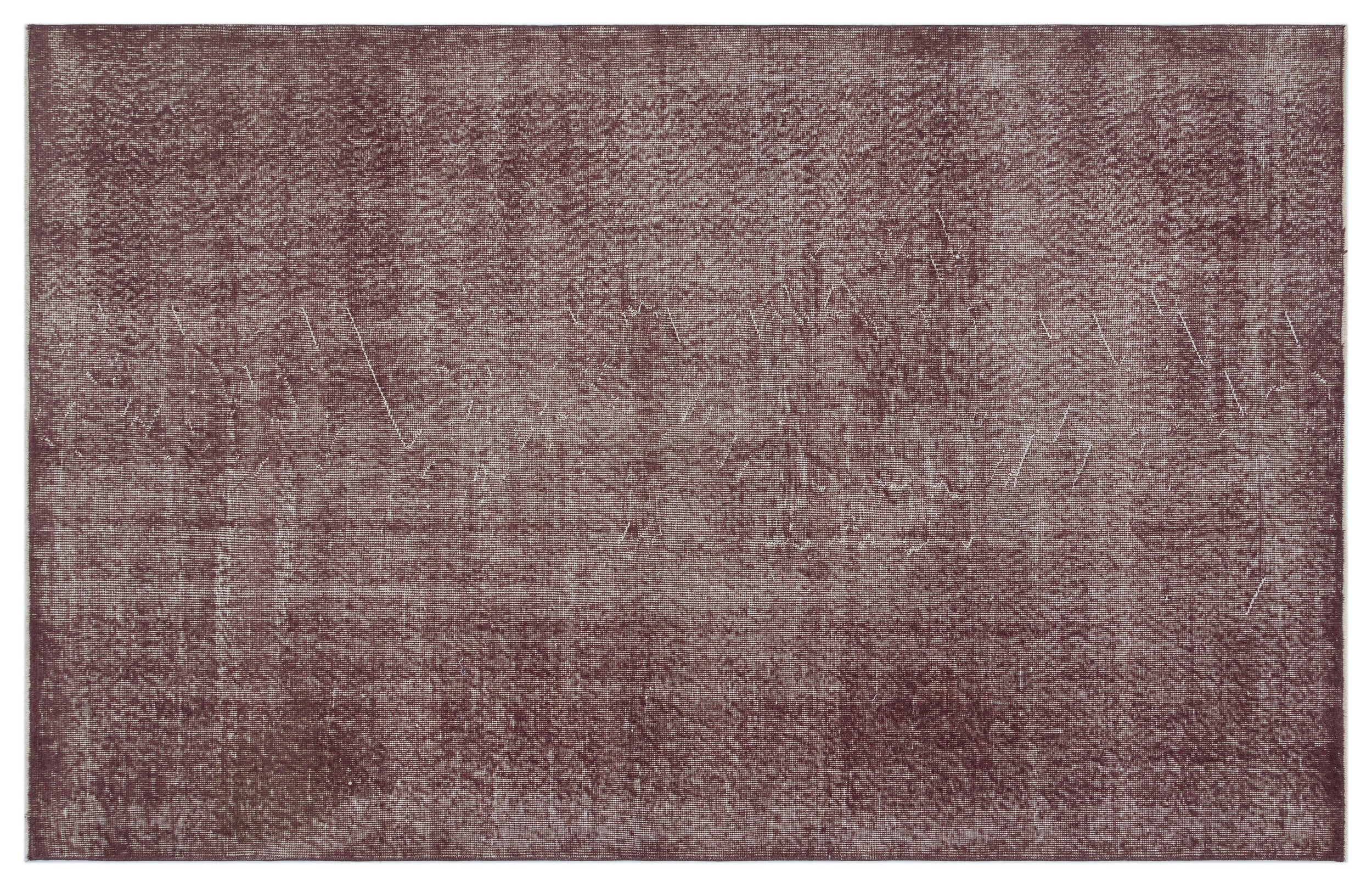 Brown Over Dyed Vintage Rug 5'1'' x 7'12'' ft 155 x 243 cm