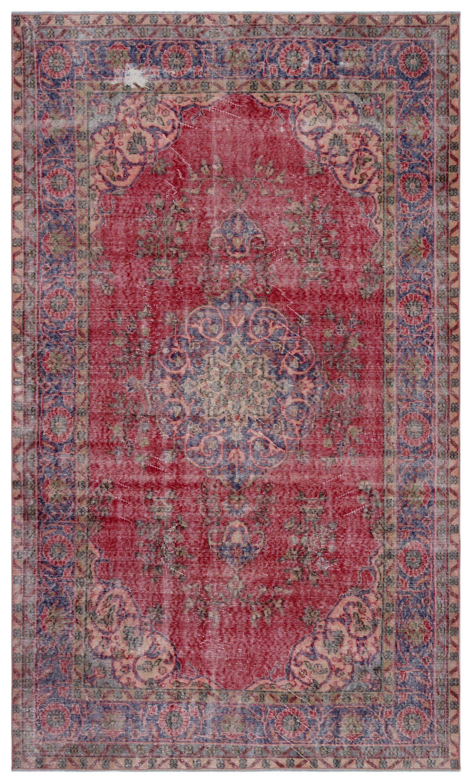 Naturel Over Dyed Vintage Rug 5'11'' x 9'11'' ft 180 x 301 cm