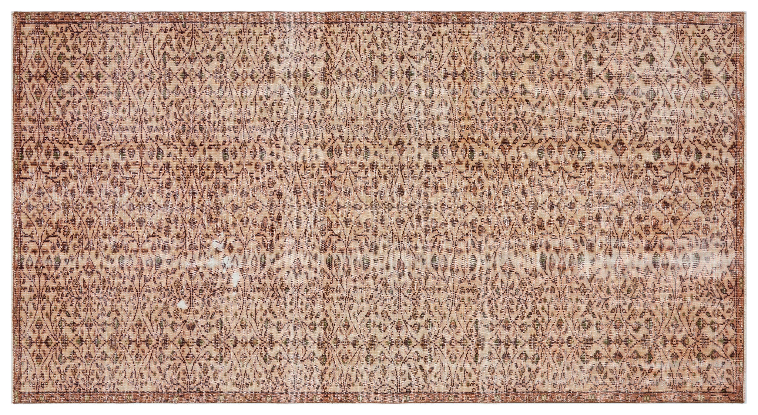 Naturel Over Dyed Vintage Rug 4'12'' x 9'6'' ft 152 x 290 cm