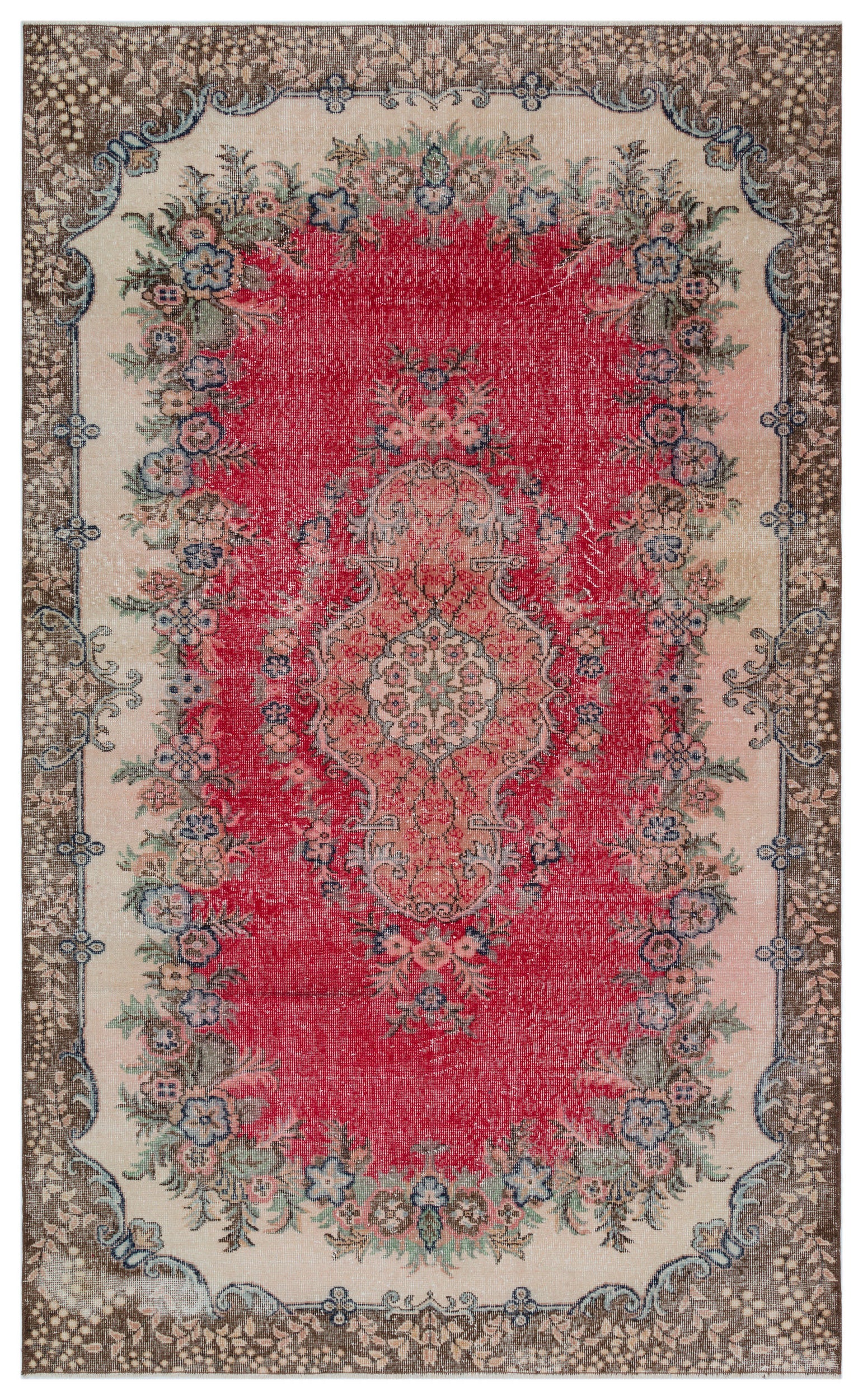 Naturel Over Dyed Vintage Rug 5'11'' x 9'6'' ft 181 x 290 cm