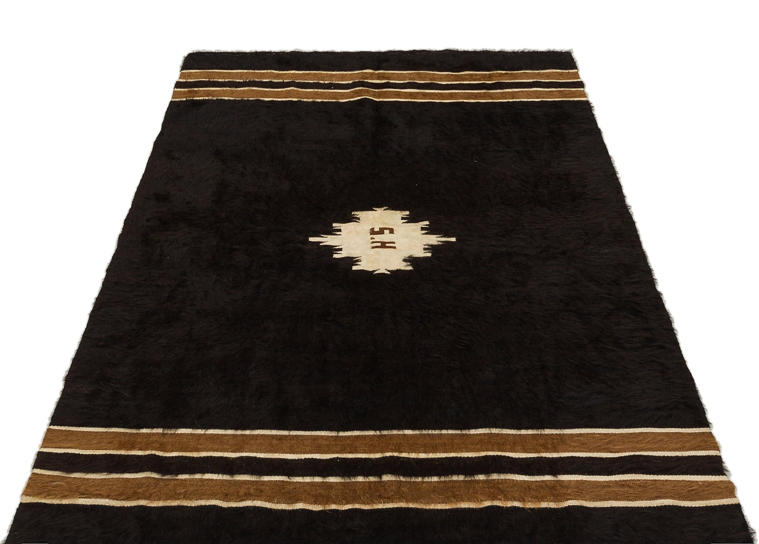 Geometric Over Dyed Kilim Rug 3'11'' x 5'11'' ft 120 x 180 cm