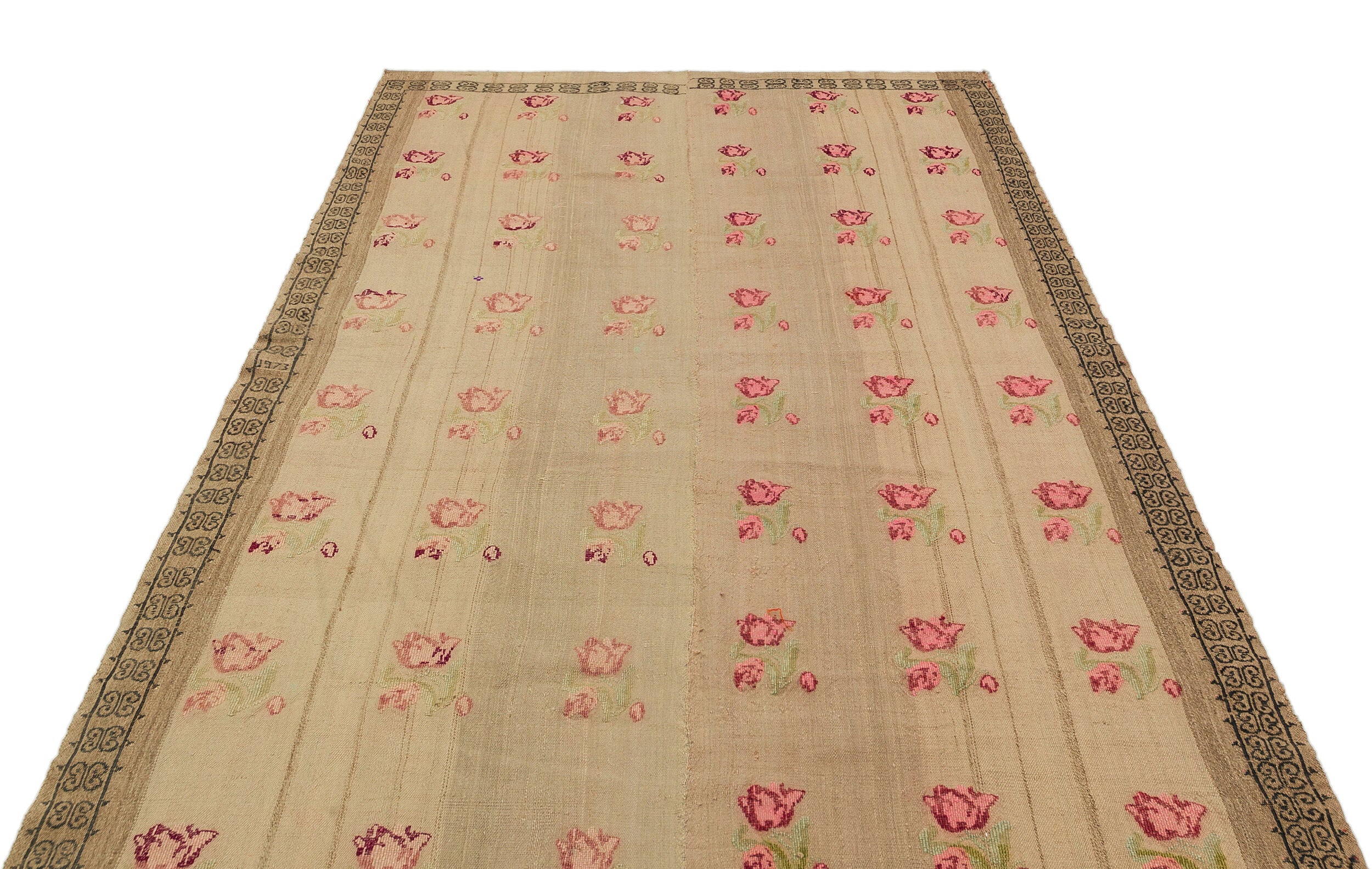 Geometric Over Dyed Kilim Rug 5'2'' x 8'3'' ft 158 x 252 cm