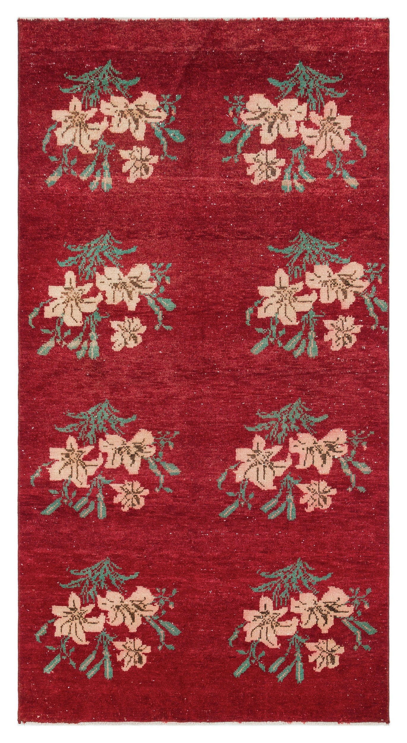 Natural Anatolium Turkish Vintage Rug 3'3'' x 6'2'' ft 100 x 187 cm