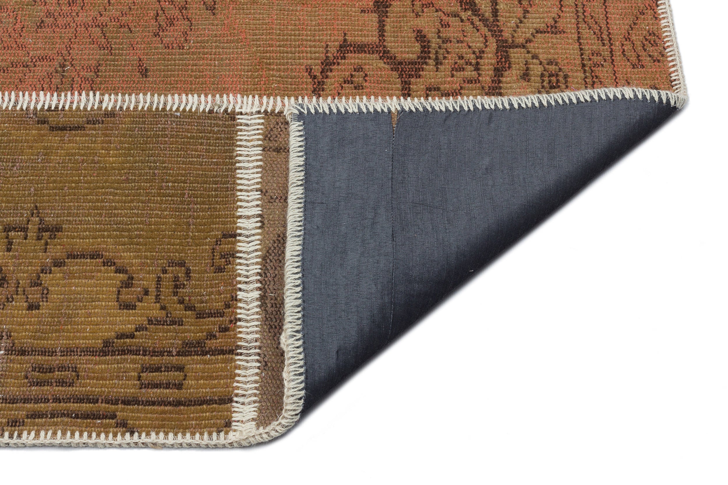 Brown Over Dyed Patchwork Unique Rug 5'3'' x 7'7'' ft 160 x 230 cm