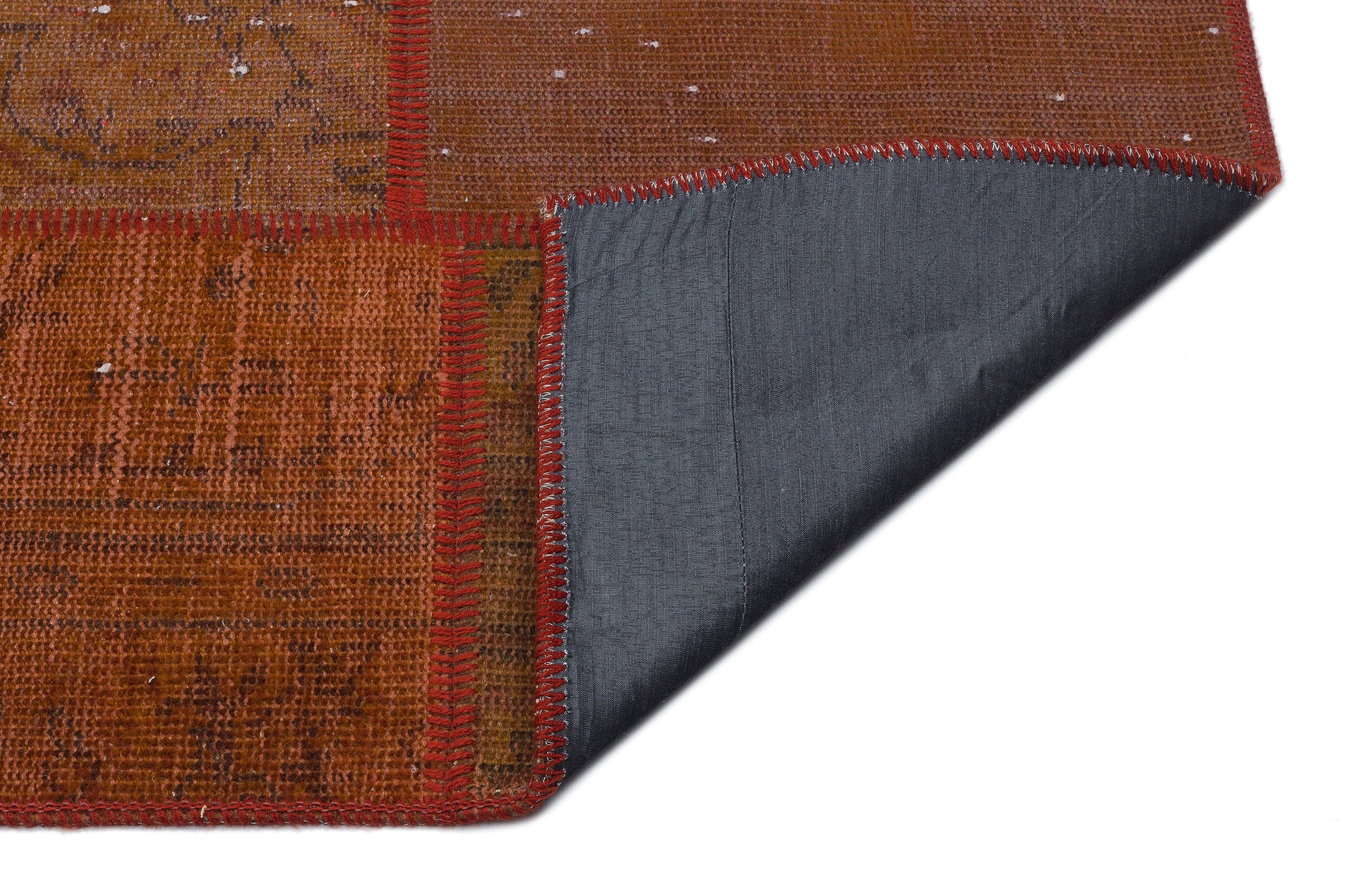 Brown Over Dyed Patchwork Unique Rug 5'3'' x 7'7'' ft 160 x 230 cm