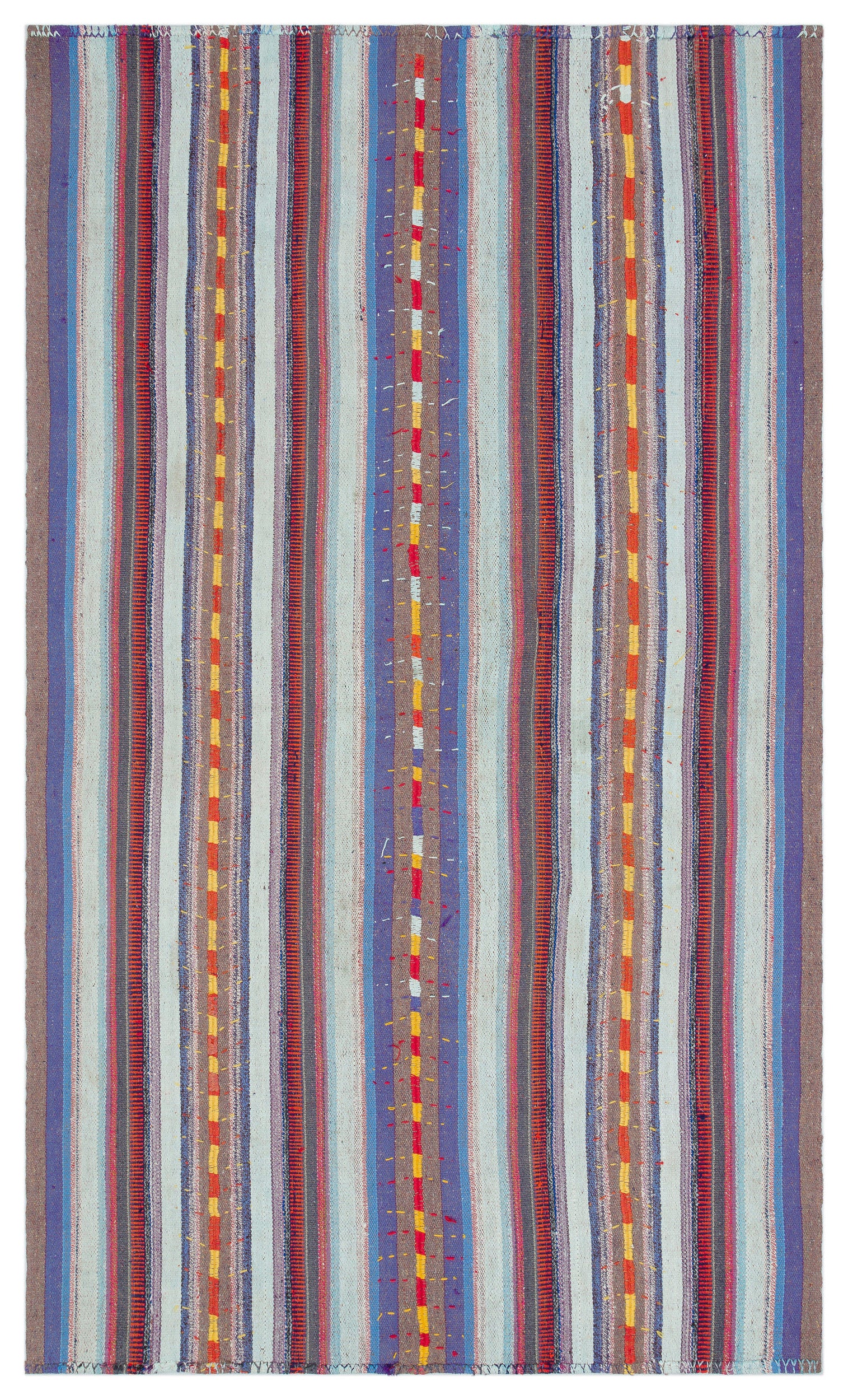 Striped Over Dyed Kilim Rug 4'9'' x 8'2'' ft 146 x 250 cm