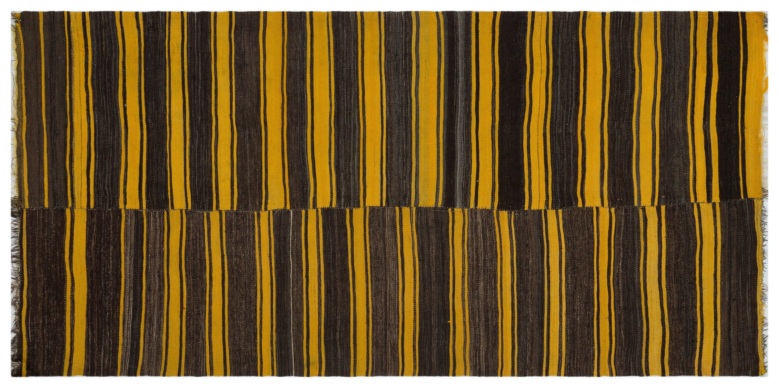 Striped Over Dyed Kilim Rug 5'0'' x 10'0'' ft 153 x 306 cm