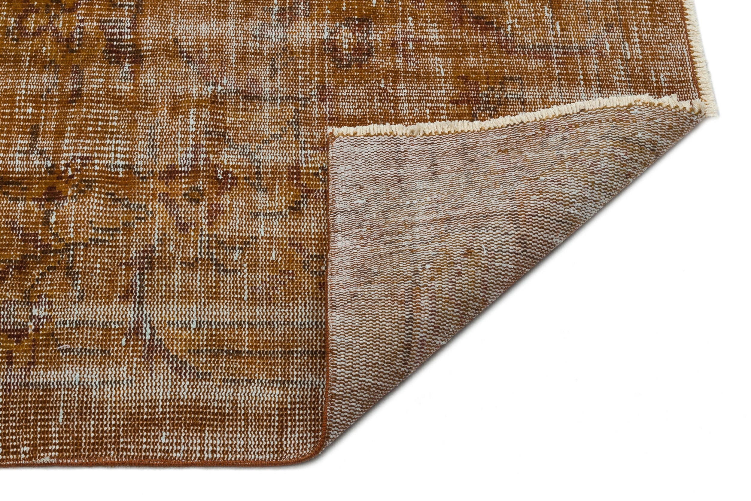 Brown Over Dyed Vintage Rug 6'1'' x 8'6'' ft 185 x 260 cm