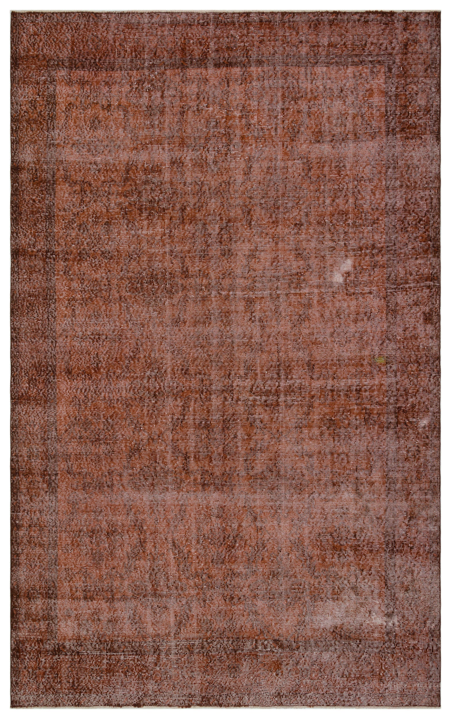 Brown Over Dyed Vintage Rug 6'6'' x 10'6'' ft 199 x 321 cm