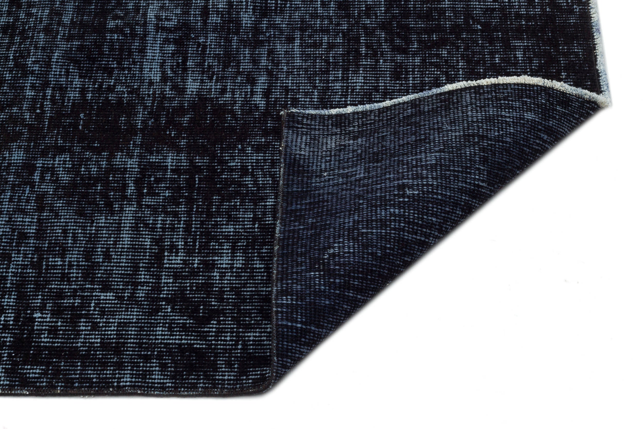 Black Over Dyed Vintage Rug 5'5'' x 8'10'' ft 164 x 270 cm