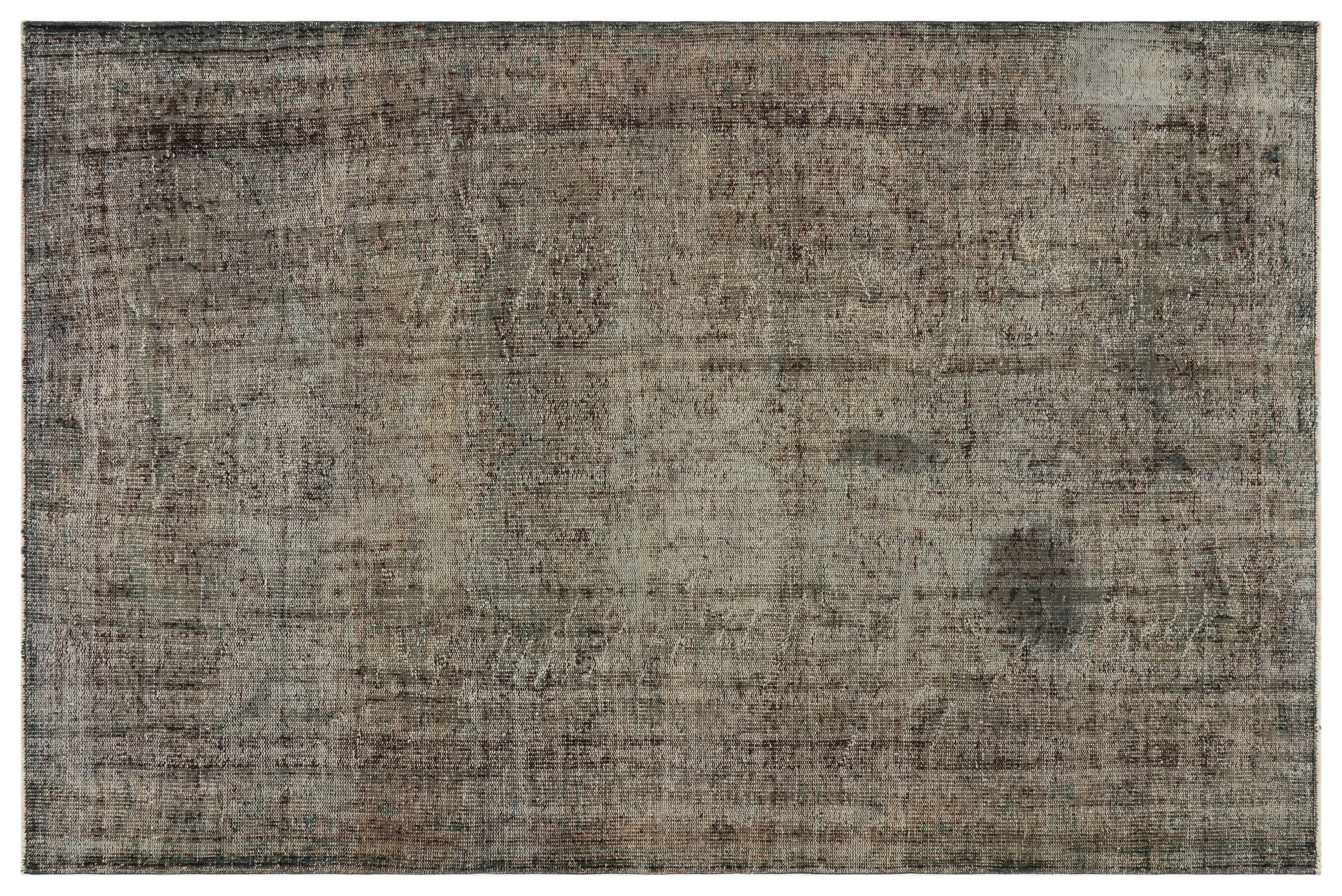 Gray Over Dyed Vintage Rug 6'0'' x 9'3'' ft 183 x 281 cm