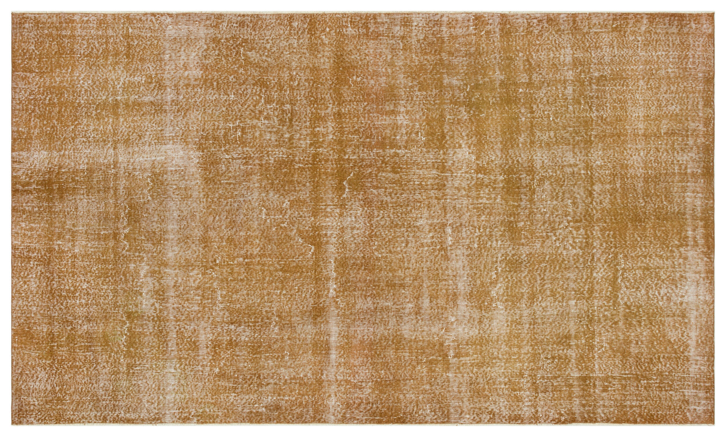 Brown Over Dyed Vintage Rug 5'9'' x 9'6'' ft 176 x 290 cm