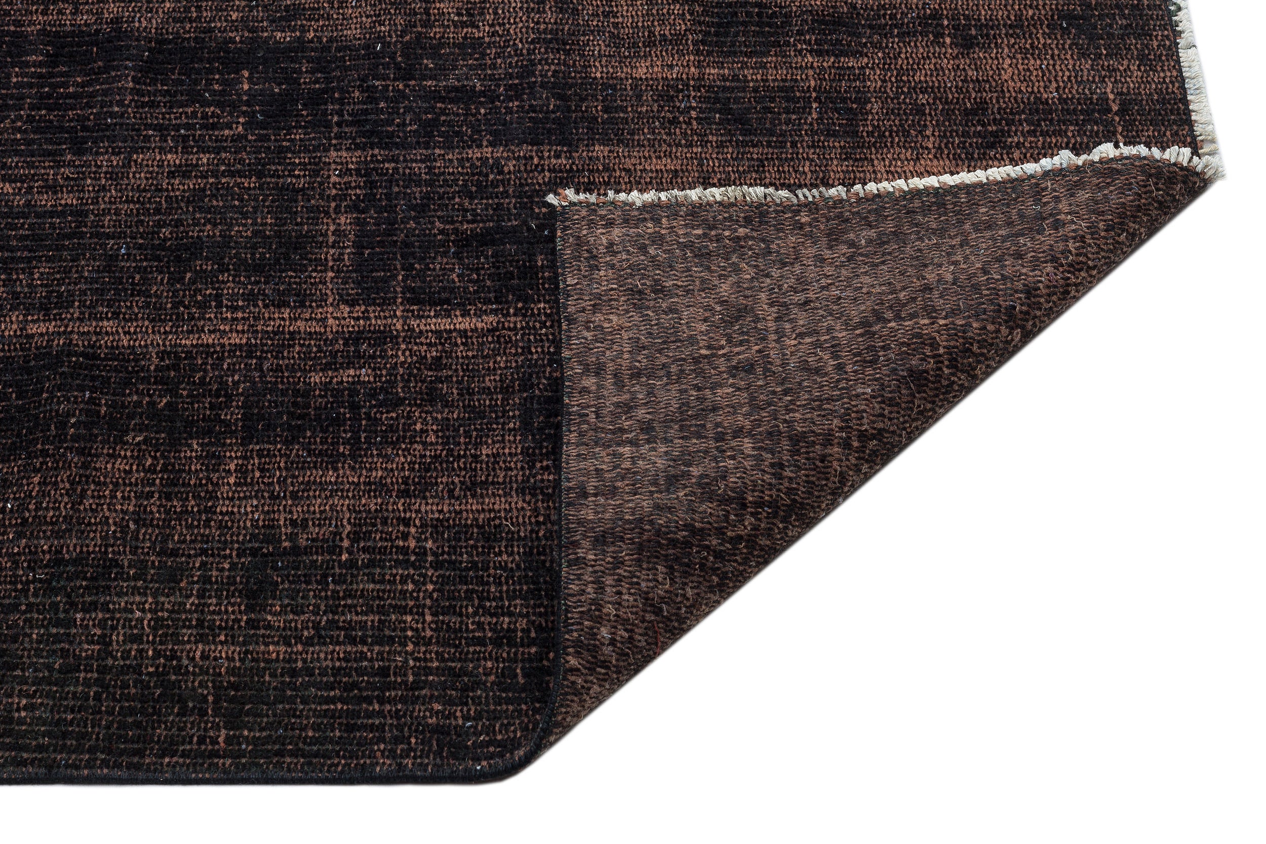 Black Over Dyed Vintage Rug 5'1'' x 7'9'' ft 155 x 237 cm