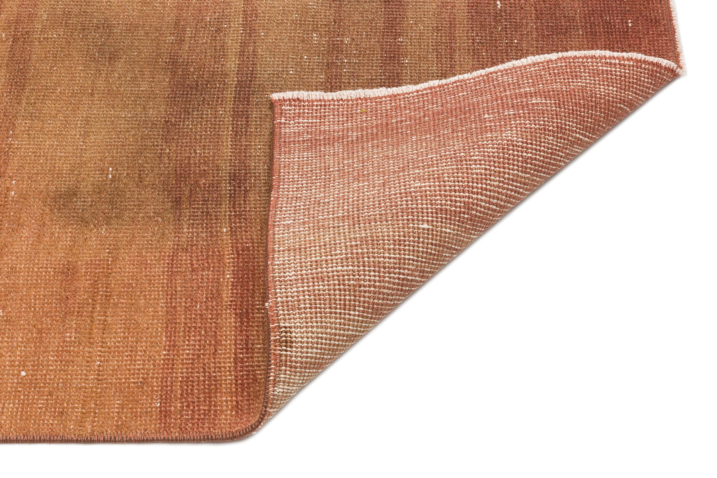Orange Over Dyed Vintage Rug 4'6'' x 6'6'' ft 136 x 199 cm