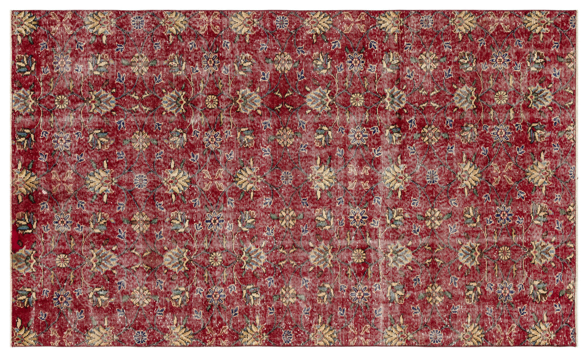 Naturel Over Dyed Vintage Rug 5'2'' x 8'6'' ft 157 x 260 cm