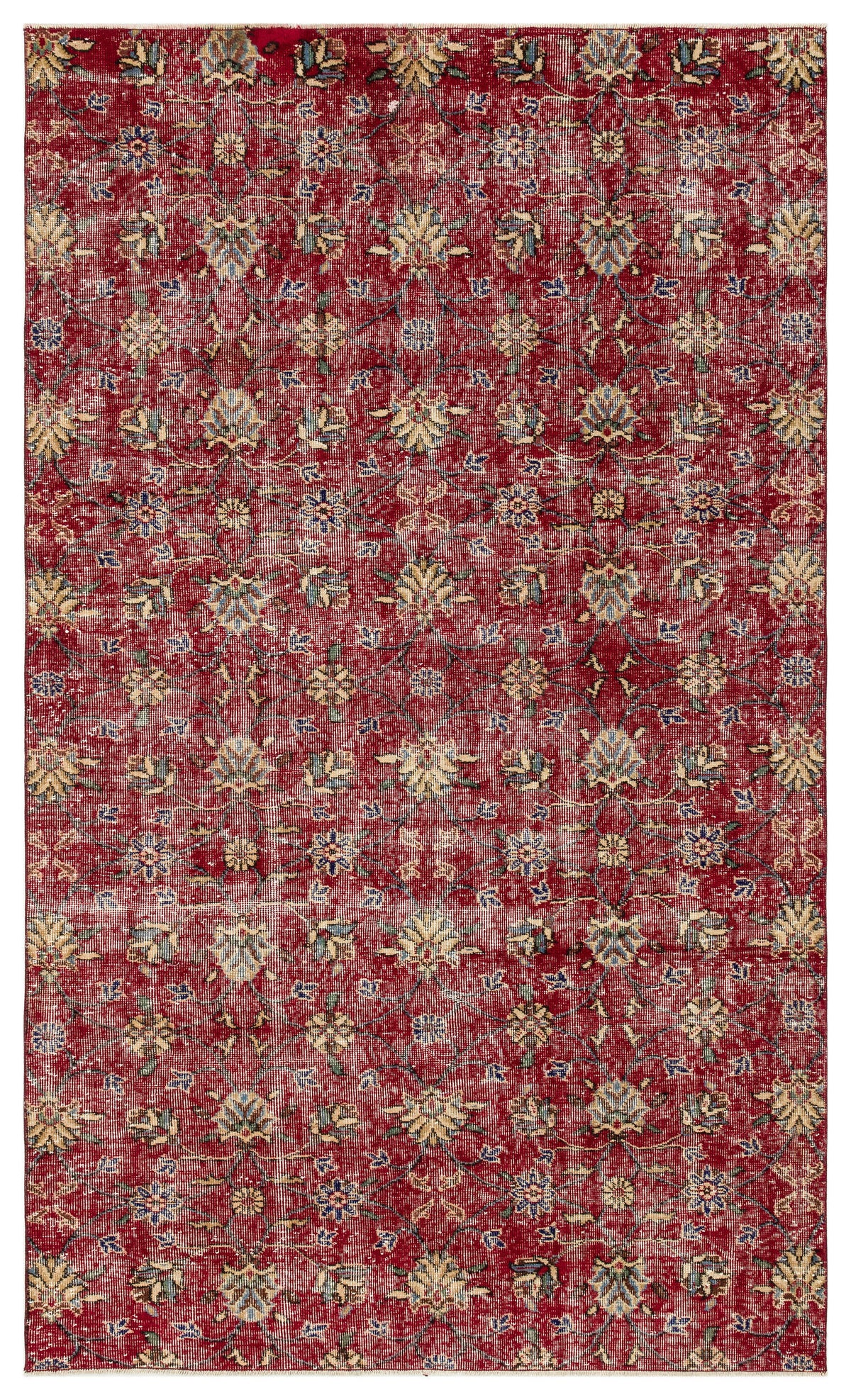 Naturel Over Dyed Vintage Rug 5'2'' x 8'6'' ft 157 x 260 cm