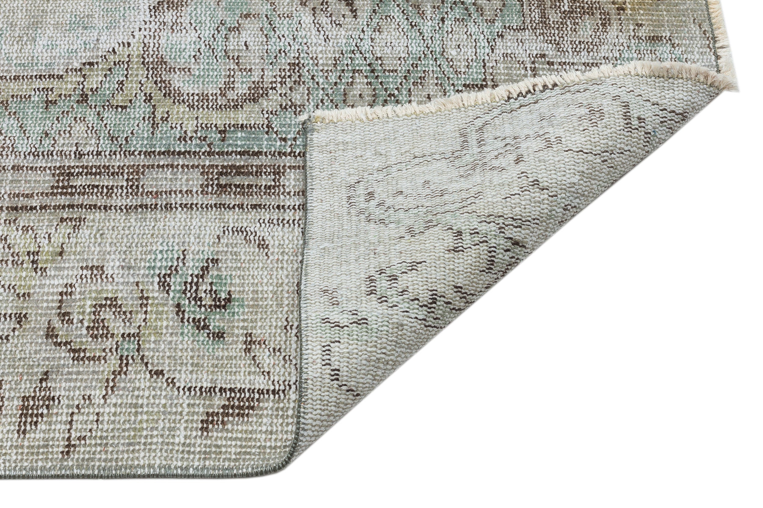 Gray Over Dyed Vintage Rug 5'7'' x 9'1'' ft 171 x 276 cm