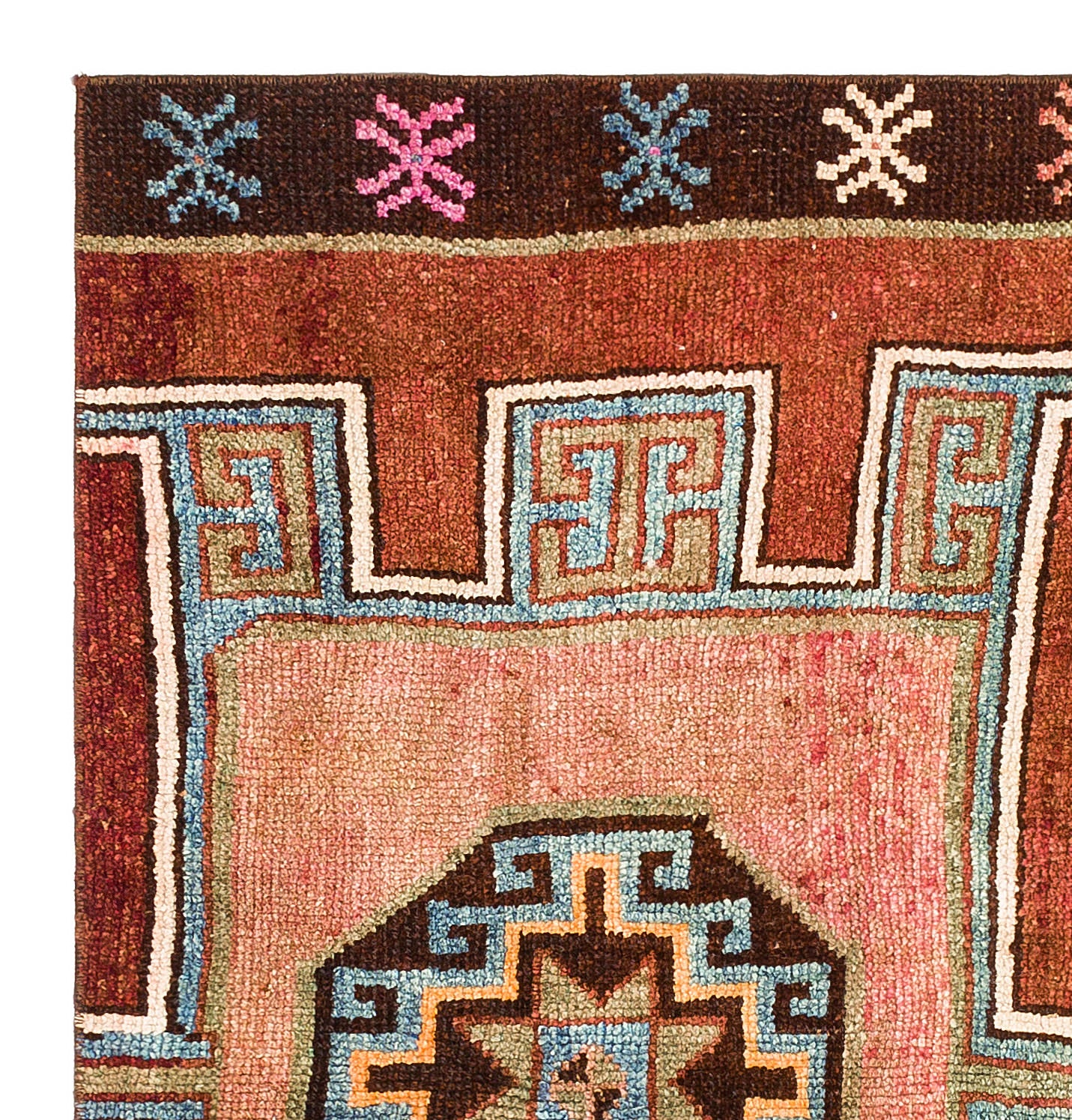 Natural Anatolium Turkish Vintage Rug 4'4'' x 4'1'' ft 131 x 125 cm