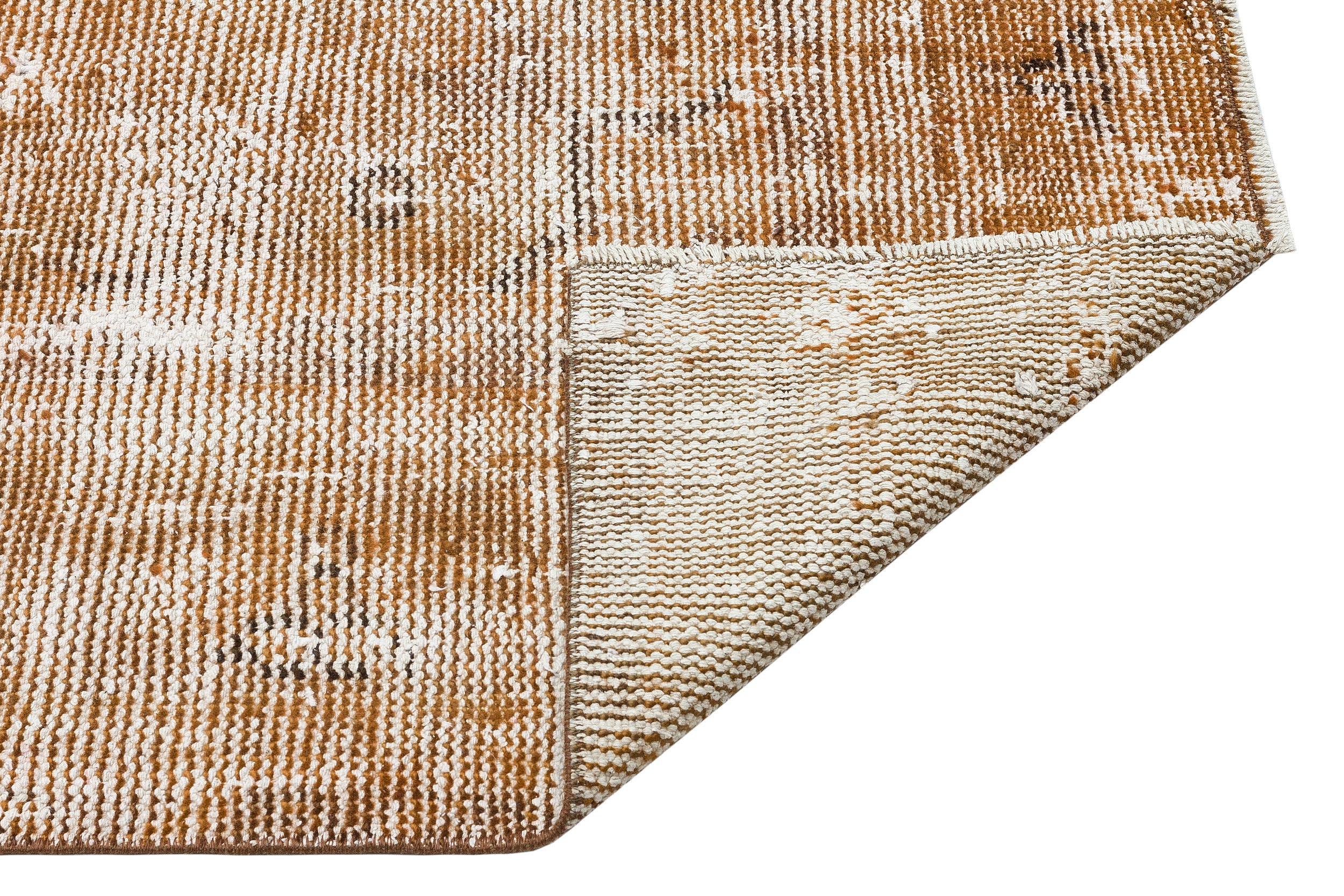 Brown Over Dyed Vintage Rug 5'6'' x 7'10'' ft 168 x 238 cm
