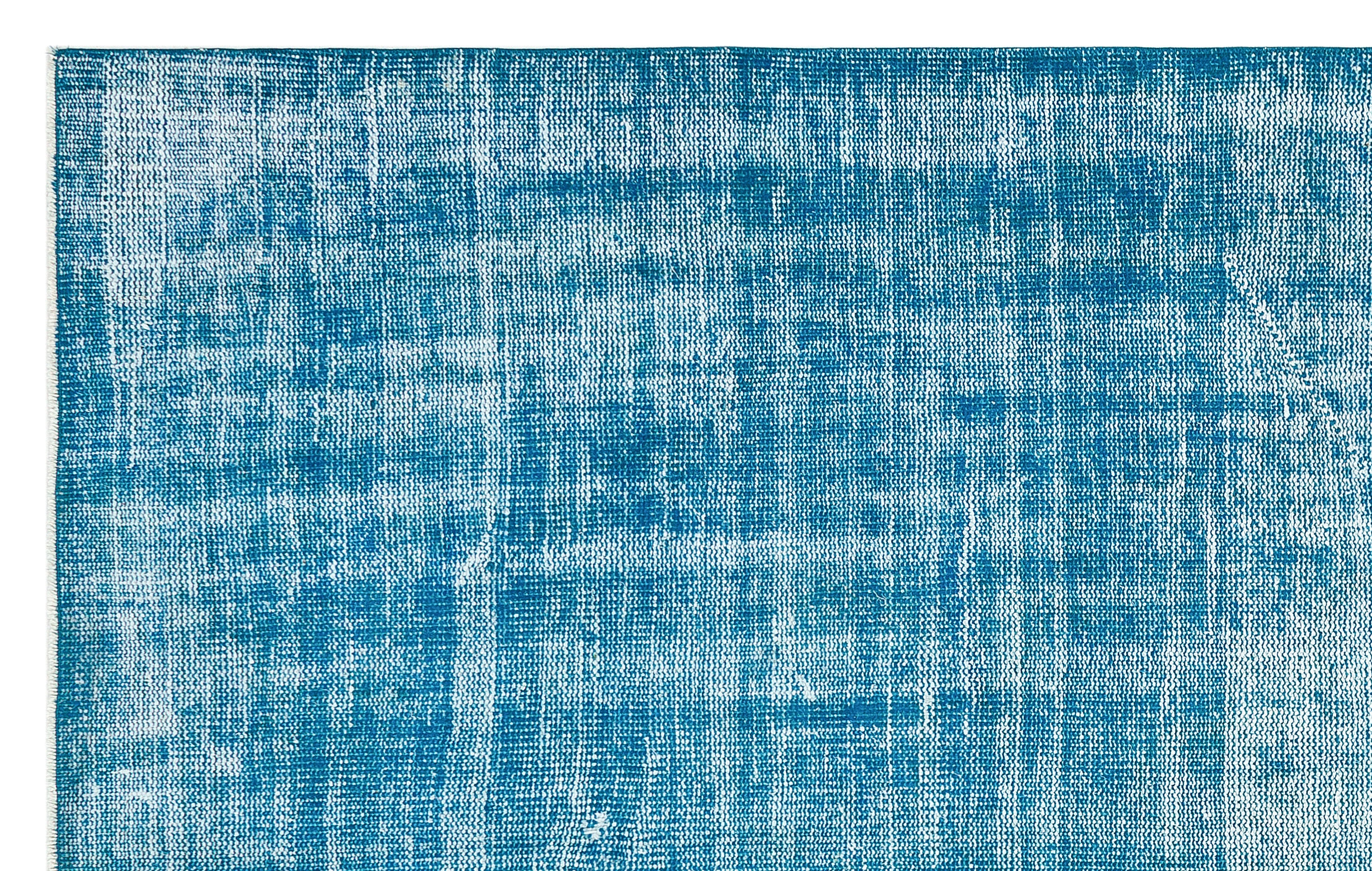 Turquoise Over Dyed Vintage Rug 5'3'' x 8'5'' ft 161 x 256 cm
