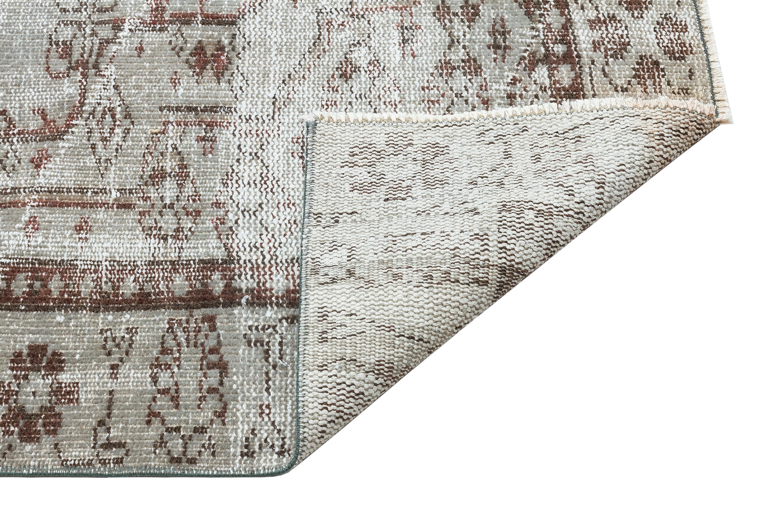 Traditional Design Gray Over Dyed Vintage Rug 5'7'' x 8'10'' ft 171 x 270 cm