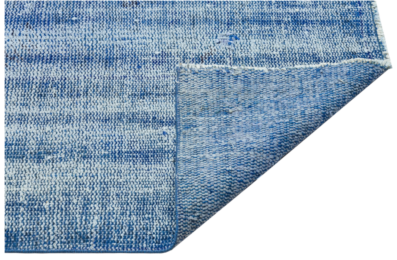 Blue Over Dyed Vintage Rug 5'10'' x 8'11'' ft 178 x 272 cm