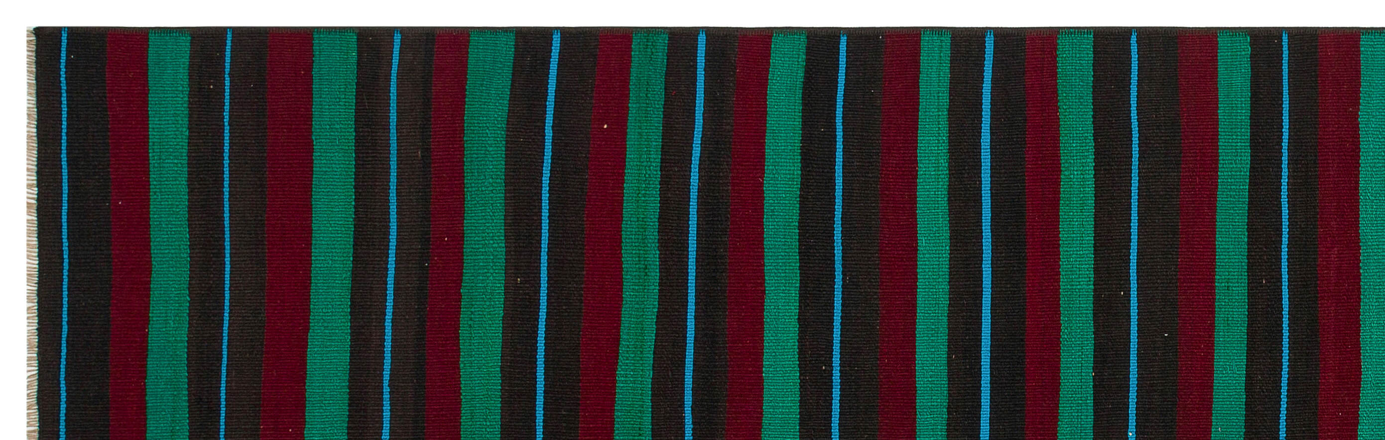 Striped Over Dyed Kilim Rug 2'5'' x 8'4'' ft 74 x 255 cm