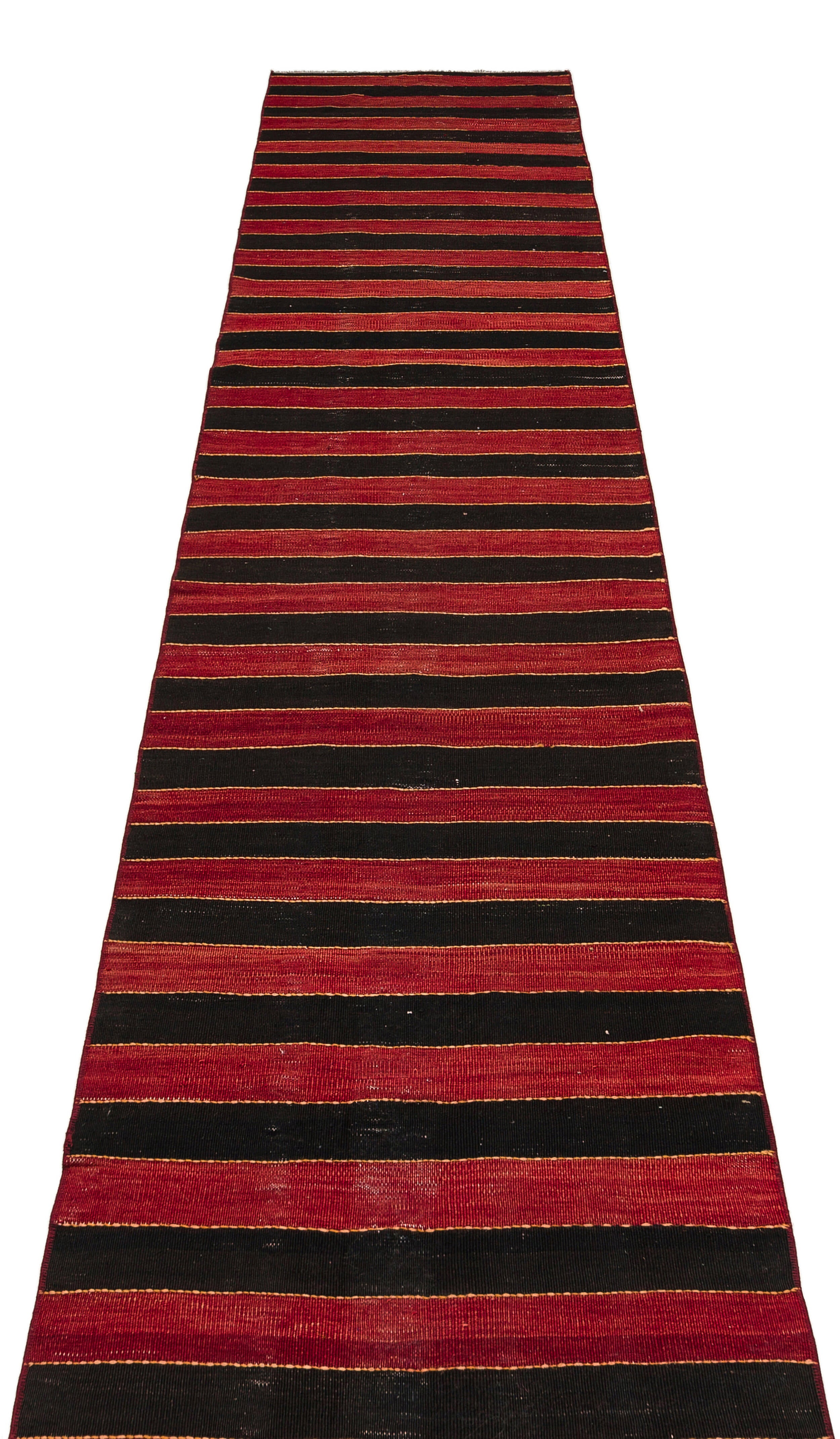 Striped Over Dyed Kilim Rug 2'6'' x 14'8'' ft 77 x 446 cm