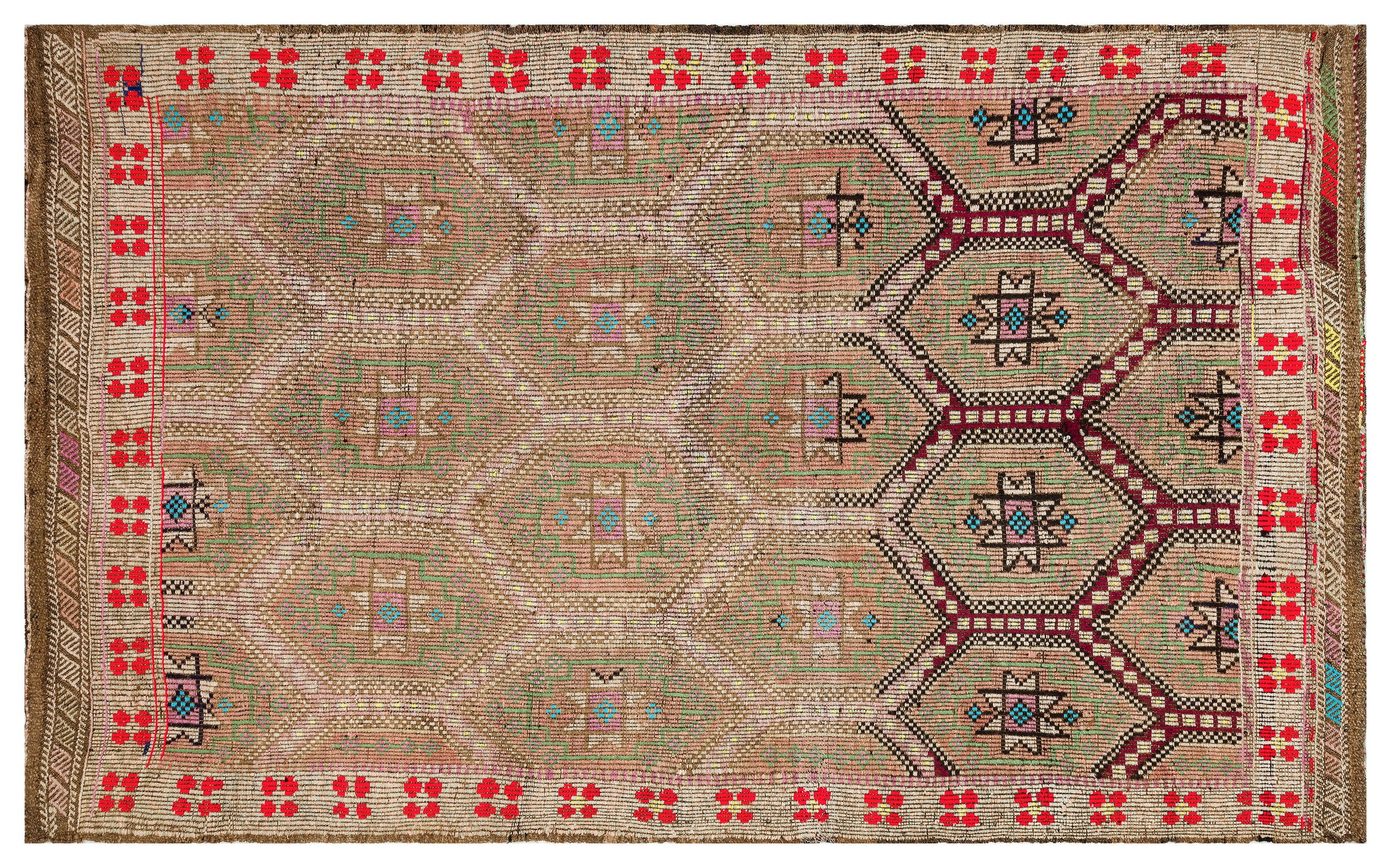 Geometric Over Dyed Kilim Rug 5'8'' x 10'0'' ft 172 x 305 cm
