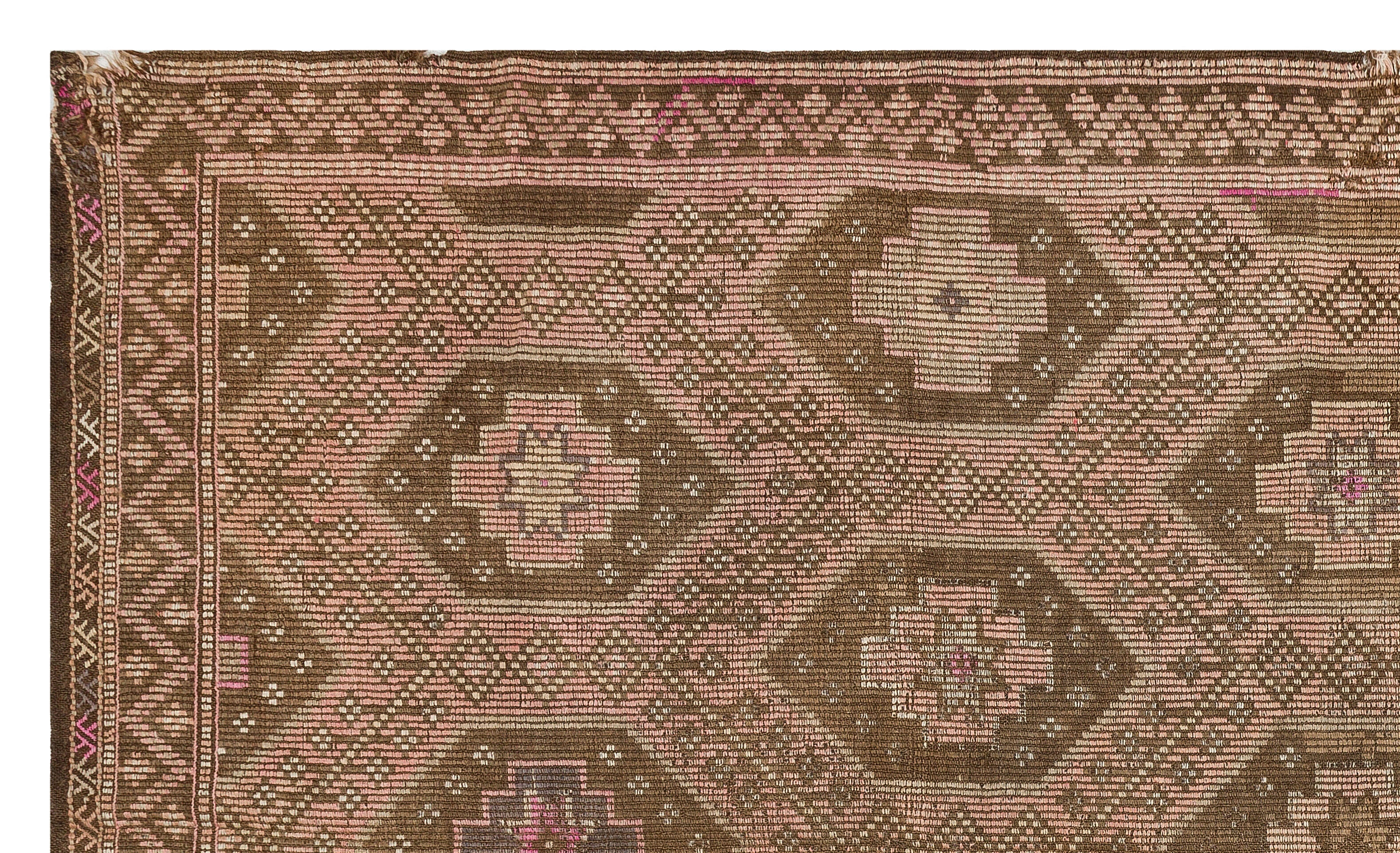 Geometric Over Dyed Kilim Rug 5'5'' x 9'5'' ft 166 x 286 cm