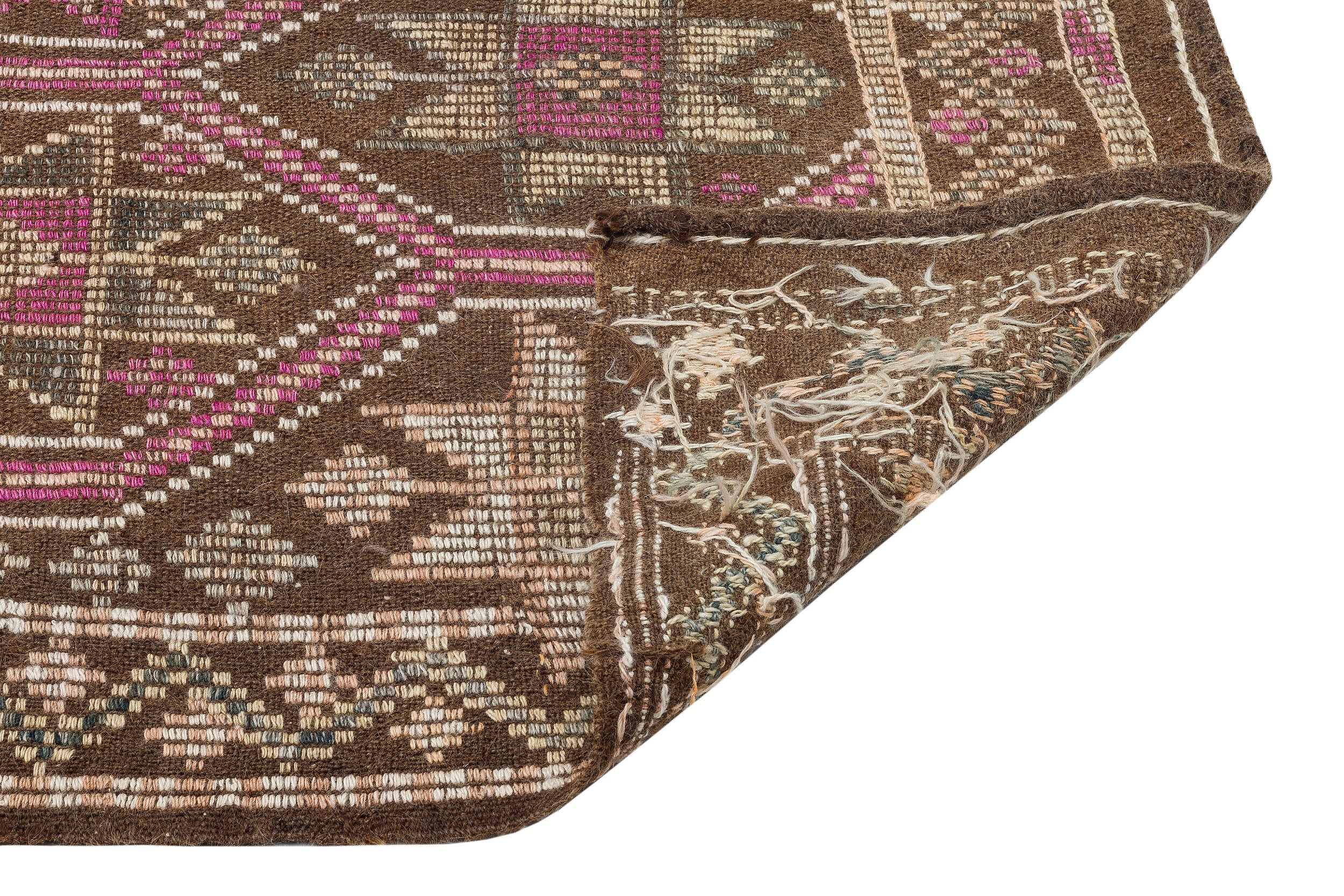 Geometric Over Dyed Kilim Rug 5'2'' x 9'5'' ft 157 x 286 cm