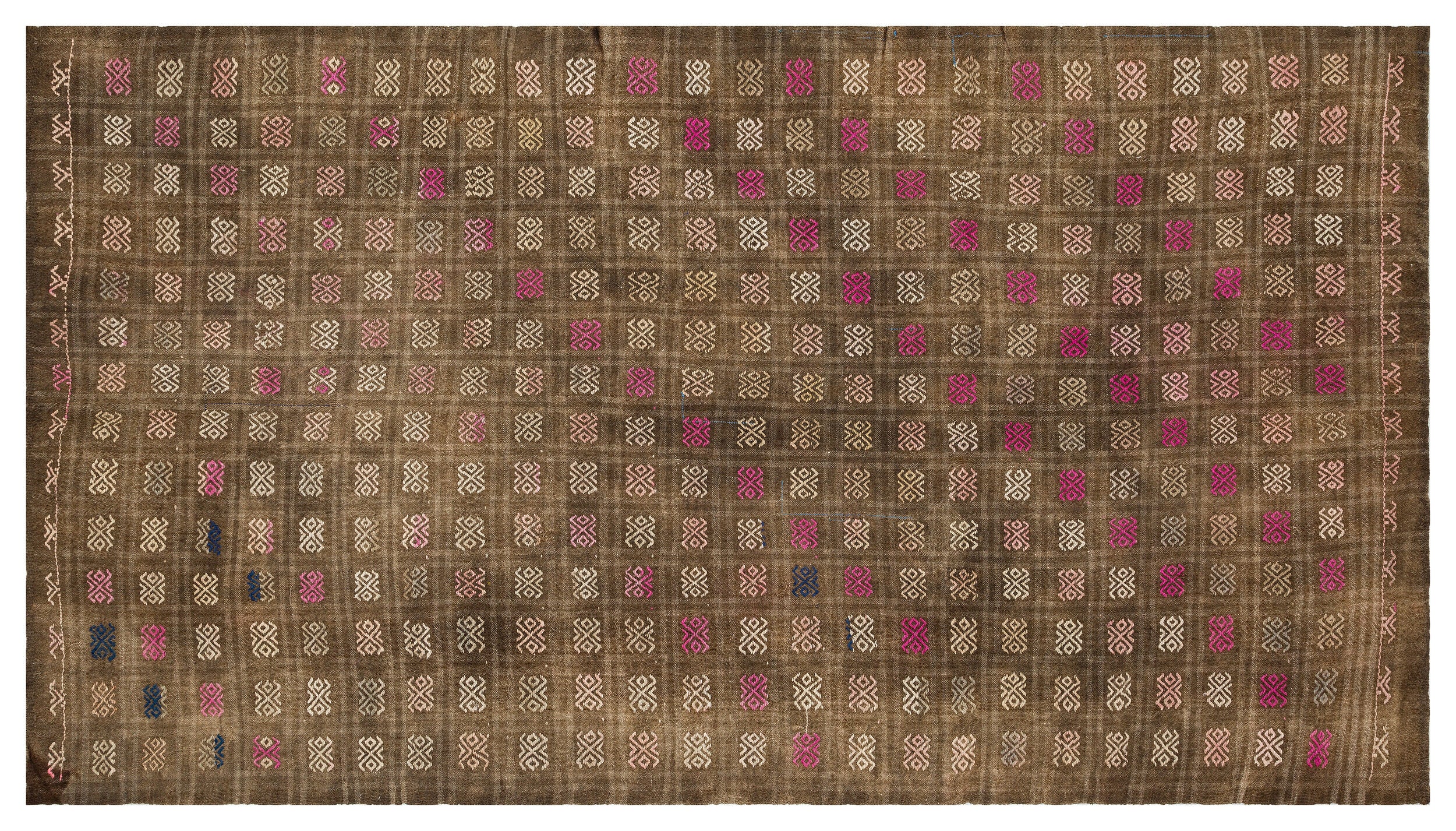 Geometric Over Dyed Kilim Rug 5'4'' x 9'10'' ft 162 x 300 cm
